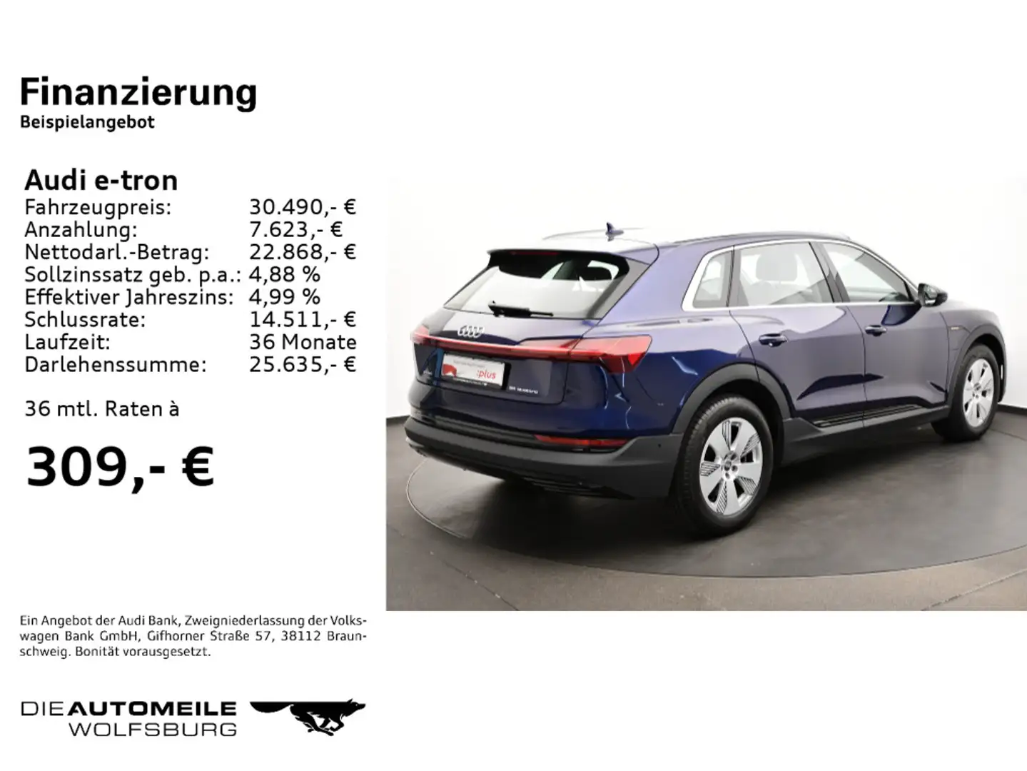 Audi e-tron 55 quattro AHK/Tempo/Rückfahrkam/ Blau - 2