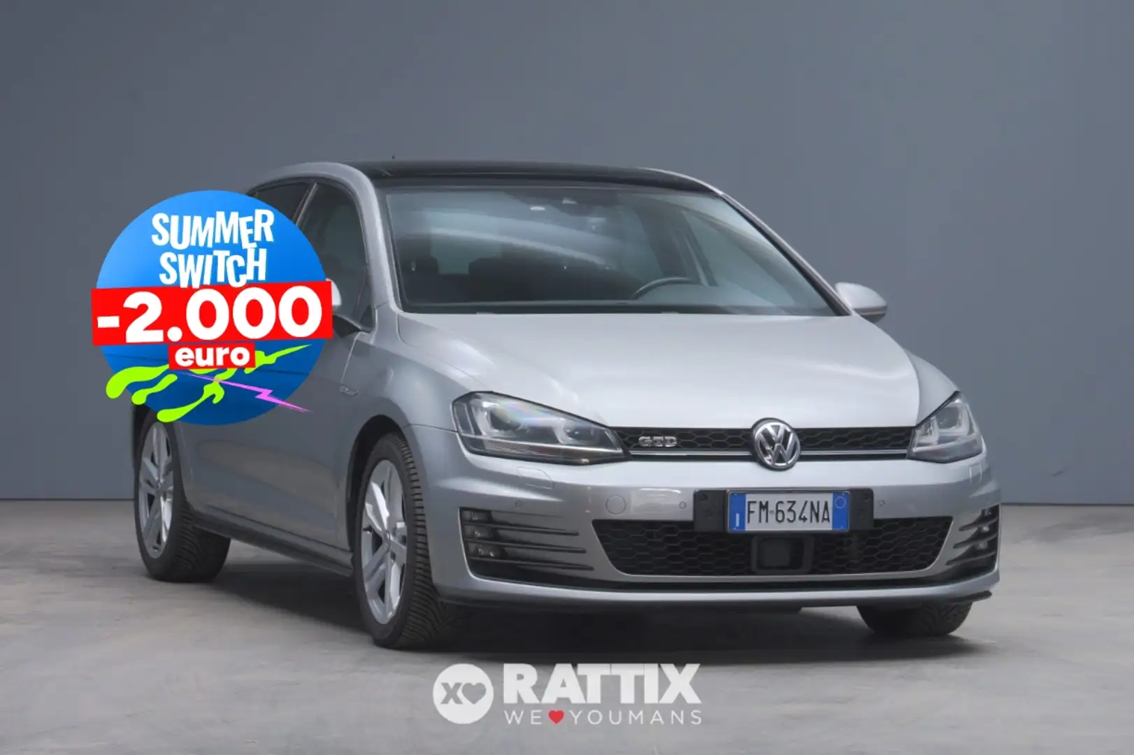 Volkswagen Golf GTD 2.0 TDI 184CV DSG + tetto panoramico apribile Grigio - 1