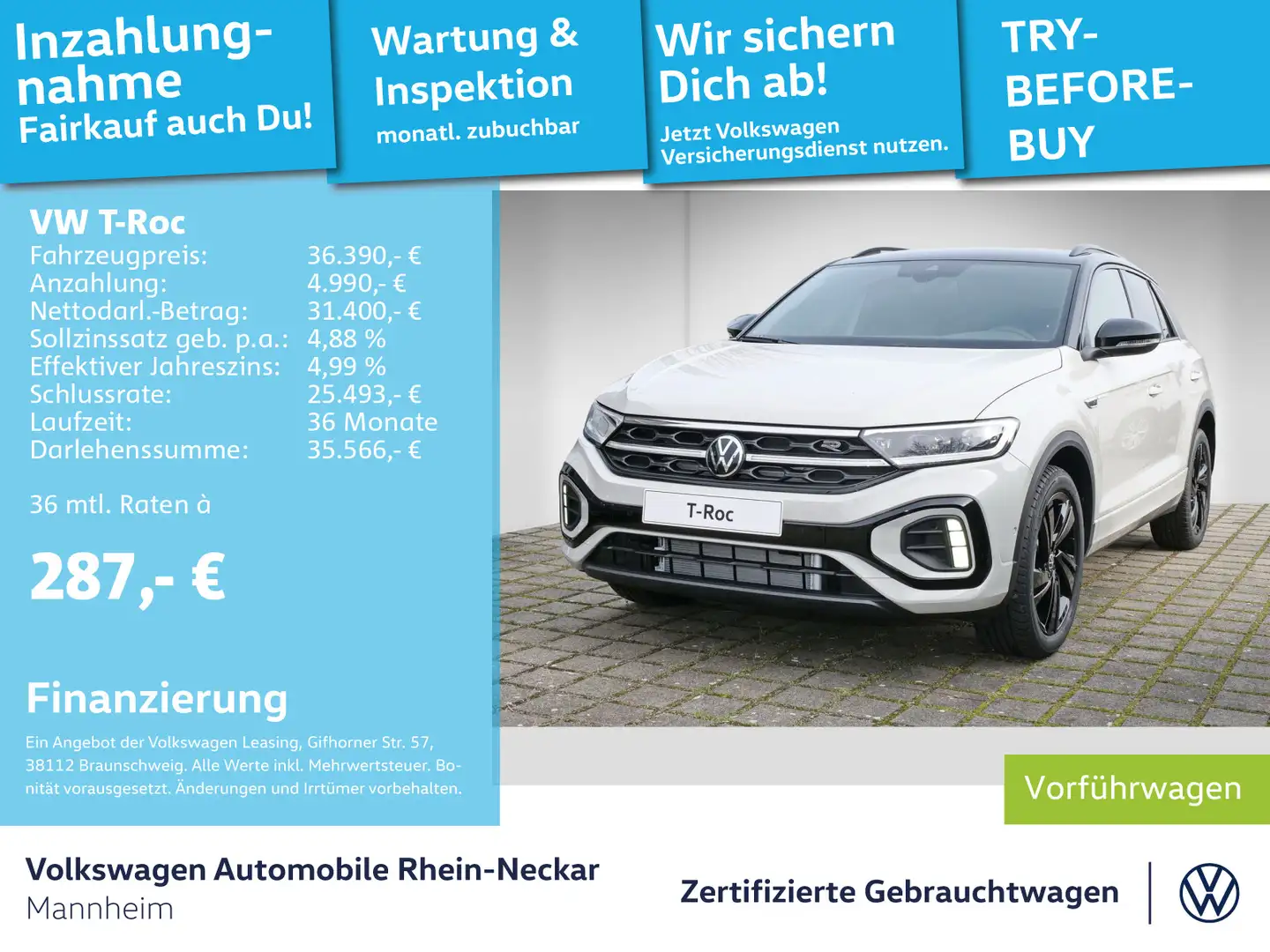 Volkswagen T-Roc R-Line 1.5 TSI OPF DSG Grau - 1