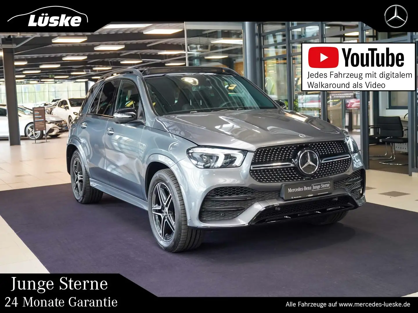 Mercedes-Benz GLE 400 GLE 400 d 4M AMG Line Night Burmester Sitzklima Grau - 1