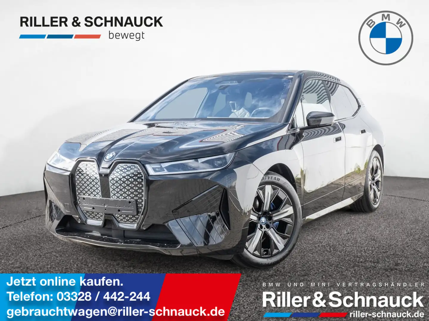 BMW iX xDrive 50 LASER+PANO+HUD+AHK+H/K+SITZBEL+L Schwarz - 1