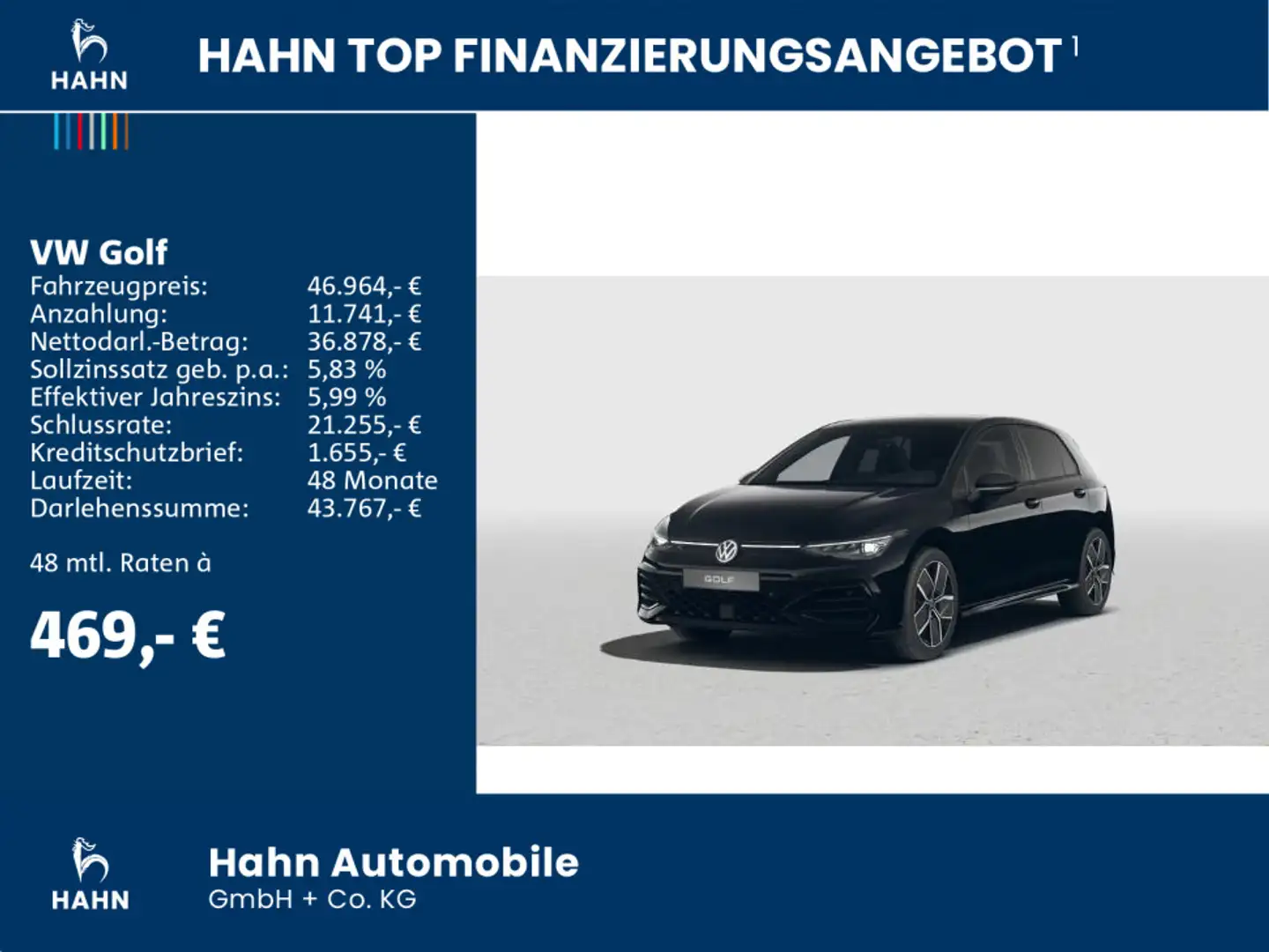 Volkswagen Golf R-Line 1,5 l eTSI 150 PS DSG Navi AHK PANO Schwarz - 2