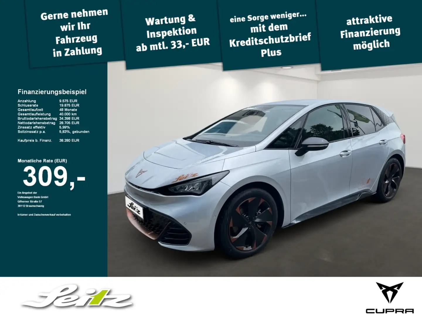 CUPRA Born *LED*BEATS*KAMERA* Argintiu - 1