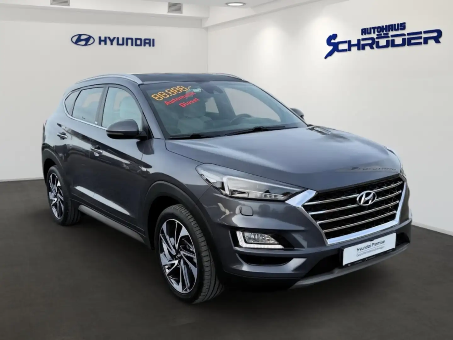 Hyundai TUCSON 2.0 CRDi 4WD Premium Mild-Hybrid AHK Leder Navi LE Gris - 2