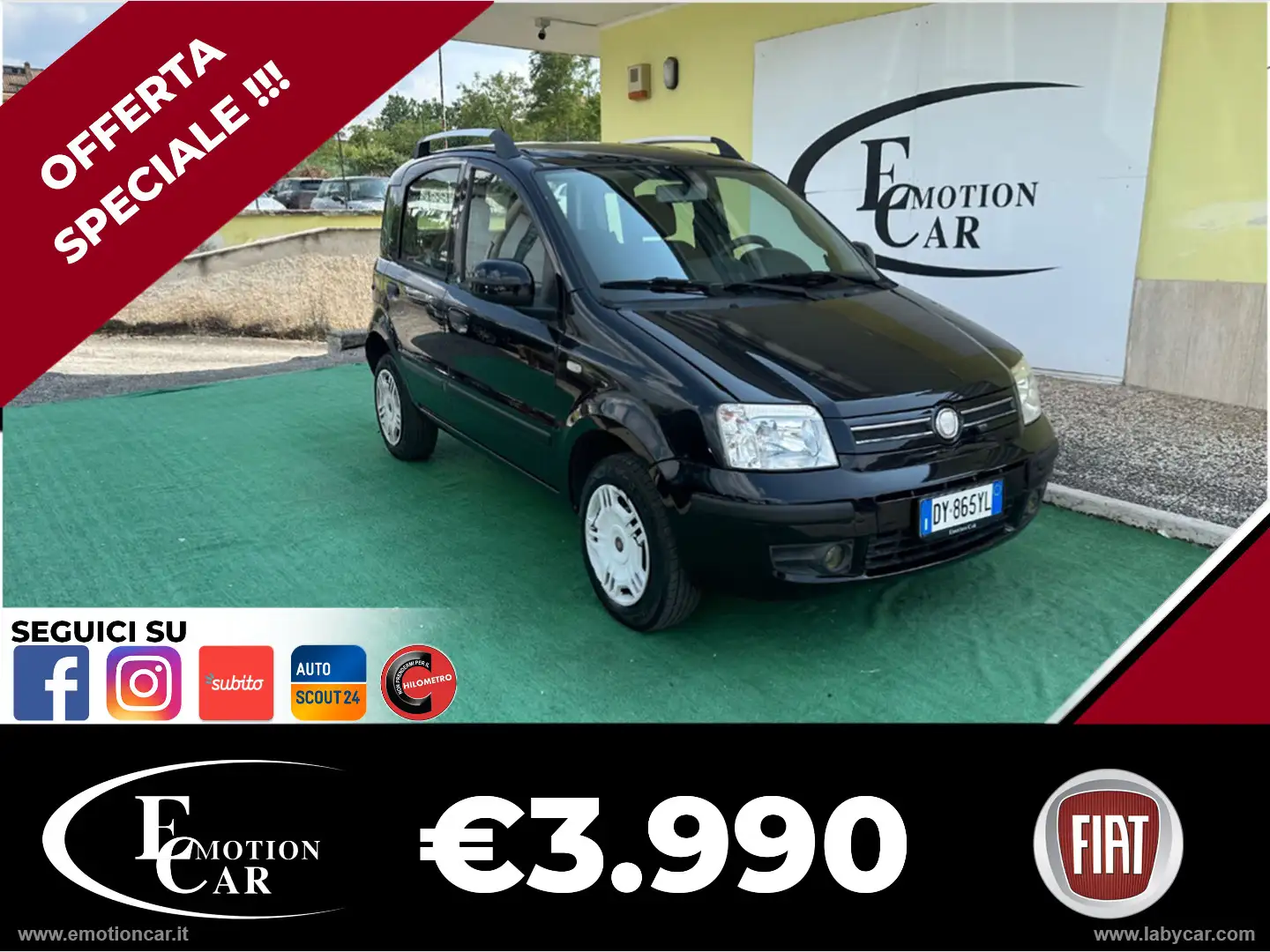 Fiat Panda 1.2 Dynamic METANO - 2010 crna - 1