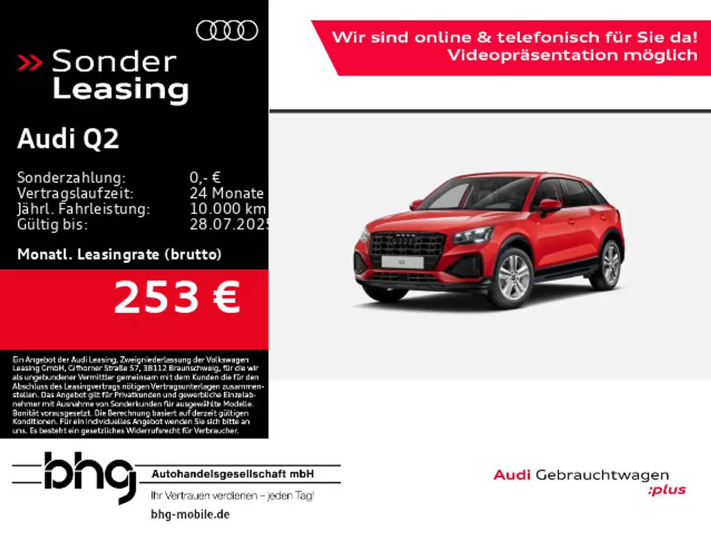 Audi Q2 35 TDI S tronic advanced Rot - 1