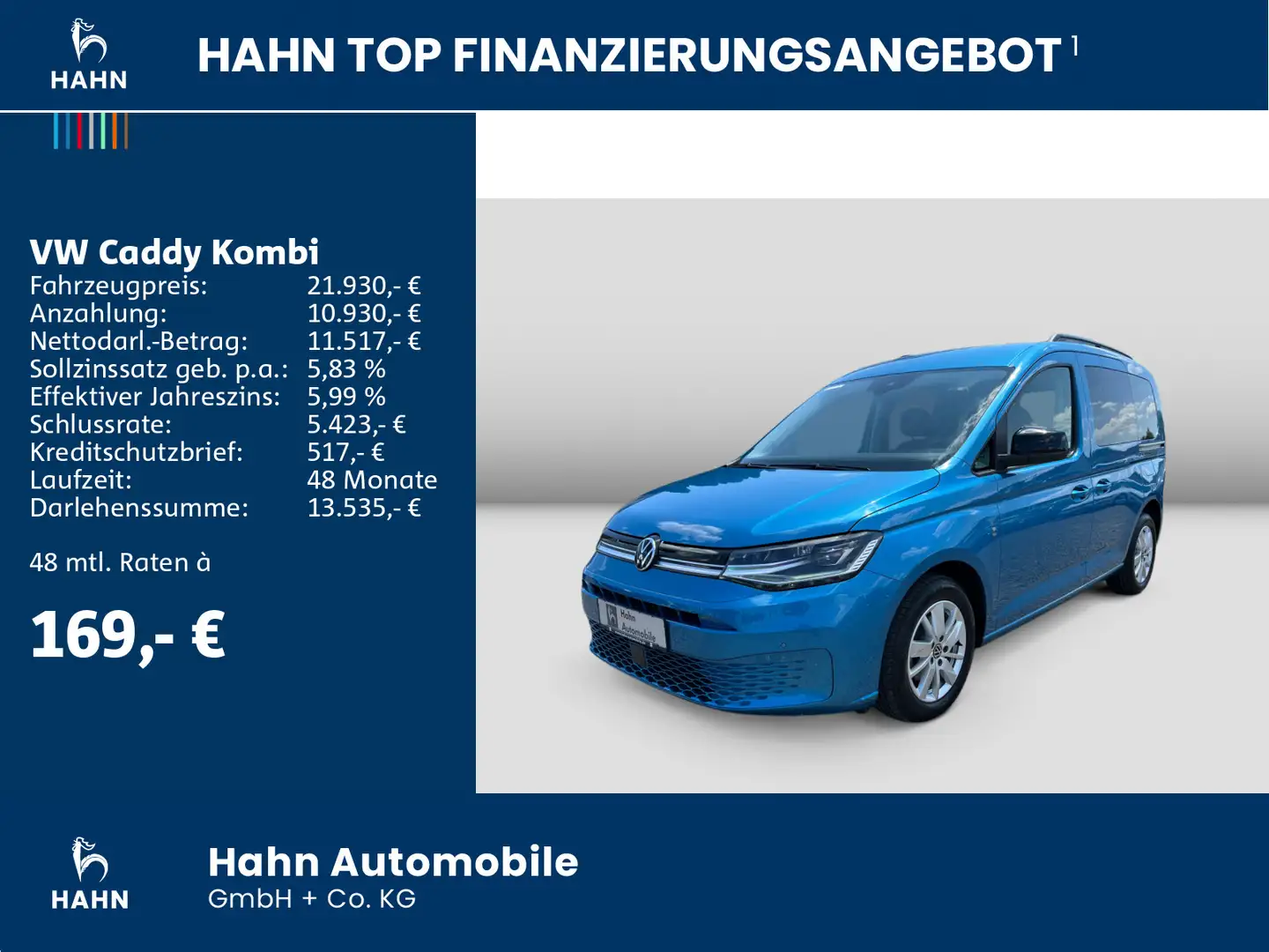 Volkswagen Caddy 2.0TDI Life LED Climatr PDC Tempo Blau - 2