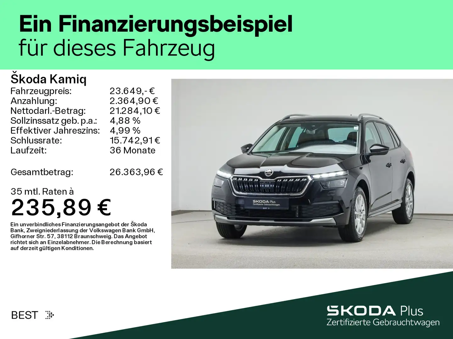 Skoda Kamiq 1.5 TSI  DSG STYLE*NAVI*KAMERA*LED*SHZ*KLI Schwarz - 2