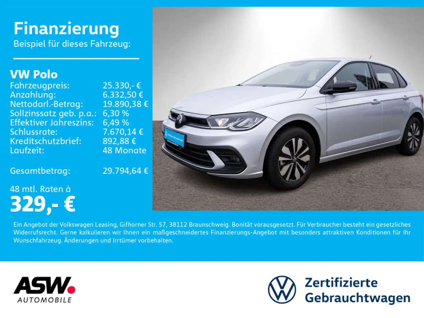 Volkswagen Polo Goal 1.0 TSI DSG Navi LED RFK ACC SHZ AHK Silber - 1