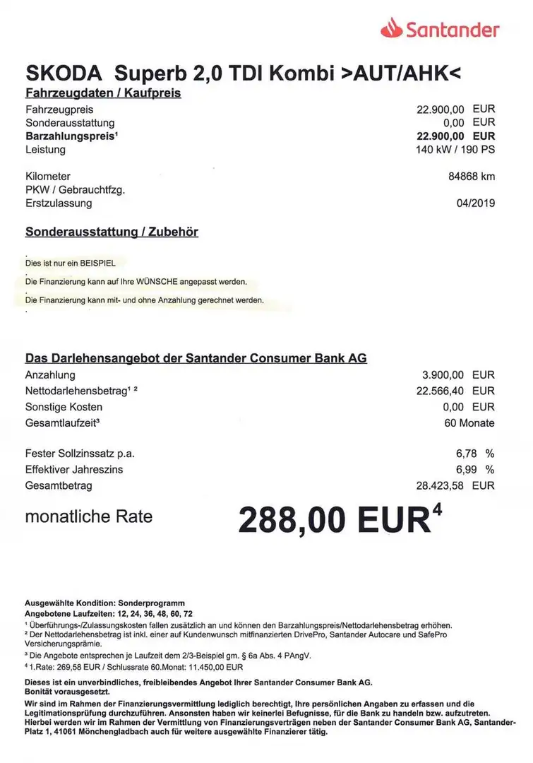Skoda Superb 2,0 TDI Kombi AUT/AHK/NAV/PAN/SHZ/TEMP Zwart - 2