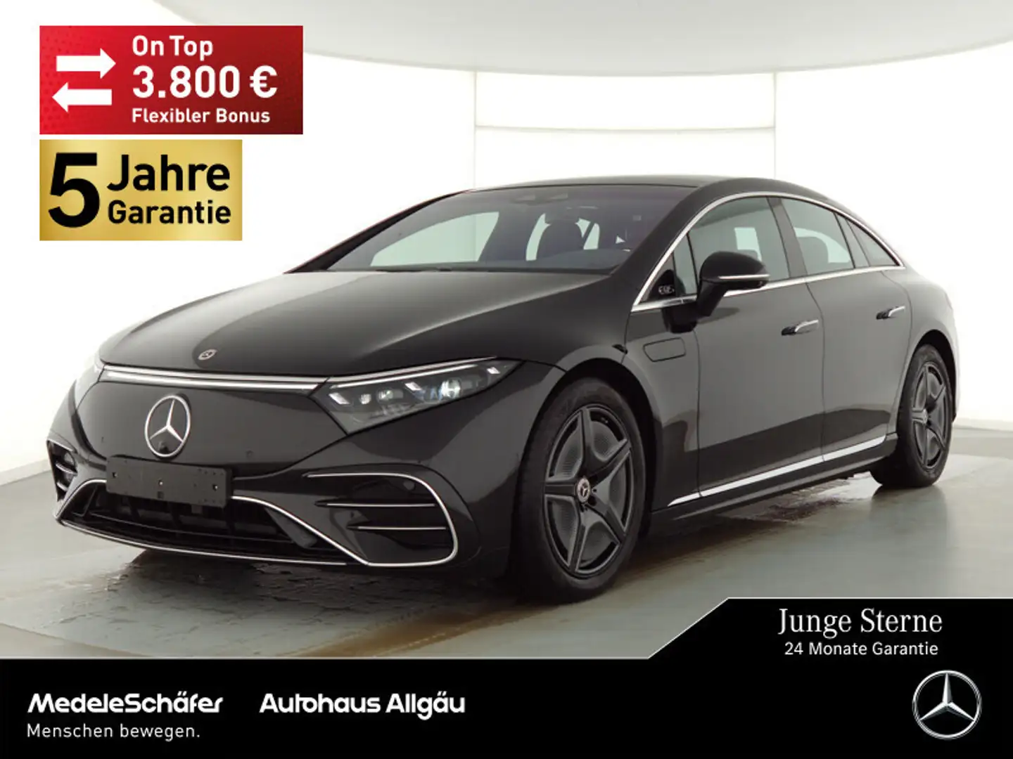 Mercedes-Benz EQS EQS 580 4M AMG 4 xMASSAGE HA-Lenk 22kW NP172 Air Schwarz - 1
