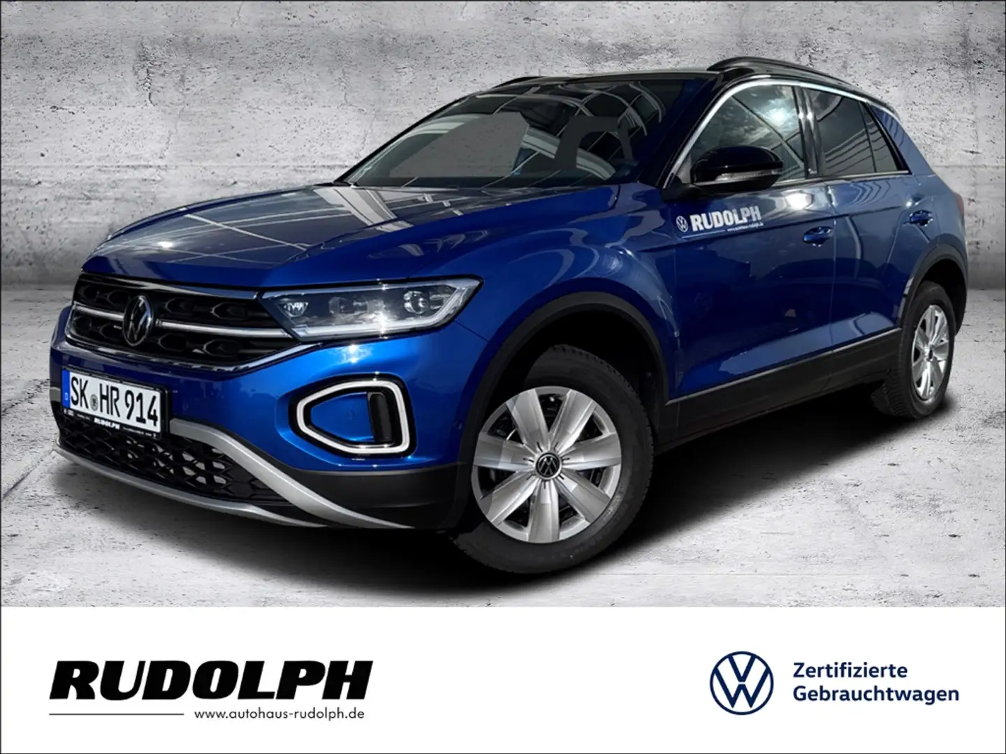 Volkswagen T-Roc Move 1.5 TSI 7-Gang-DSG LED BT Navi AHK SHZ Klima Bleu - 1