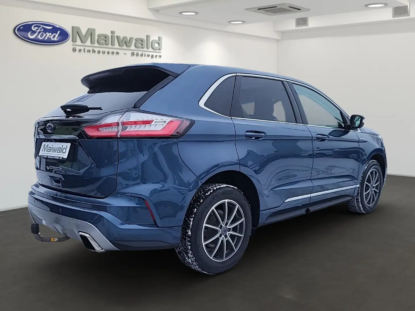 Ford Edge Vignale 4x4 AHK-abnehmbar El. Panodach Navi Leder Blau - 2