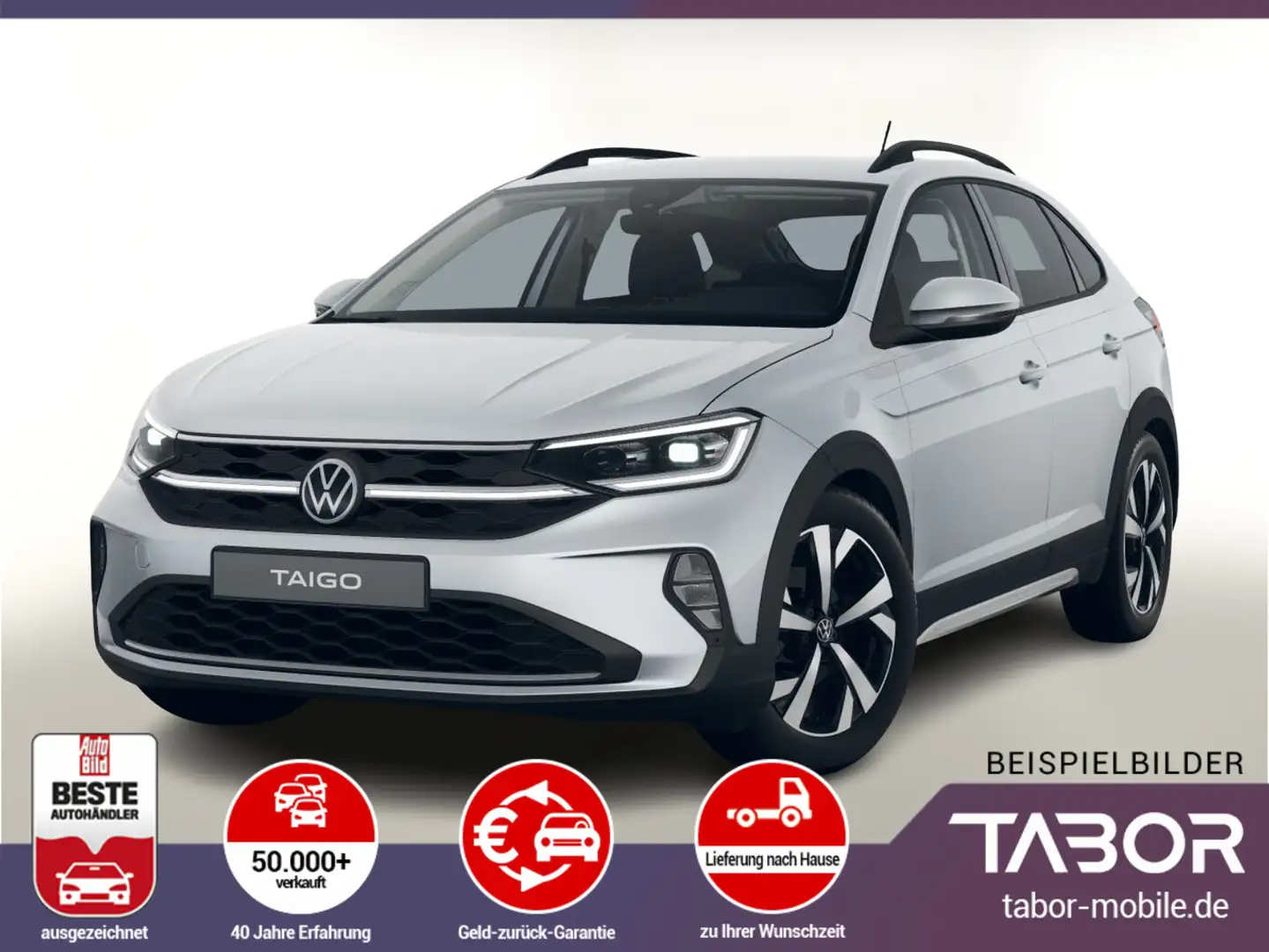 Volkswagen Taigo 1.5 TSI 150 DSG Matrix R2D 2ZClim SHZ KeyL Argent - 1