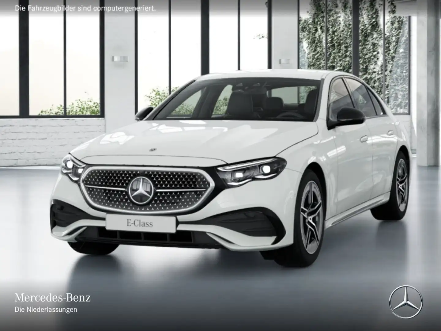 Mercedes-Benz E 200 Edition AMG-Line Fahrass 360° Distr. Night Weiß - 2