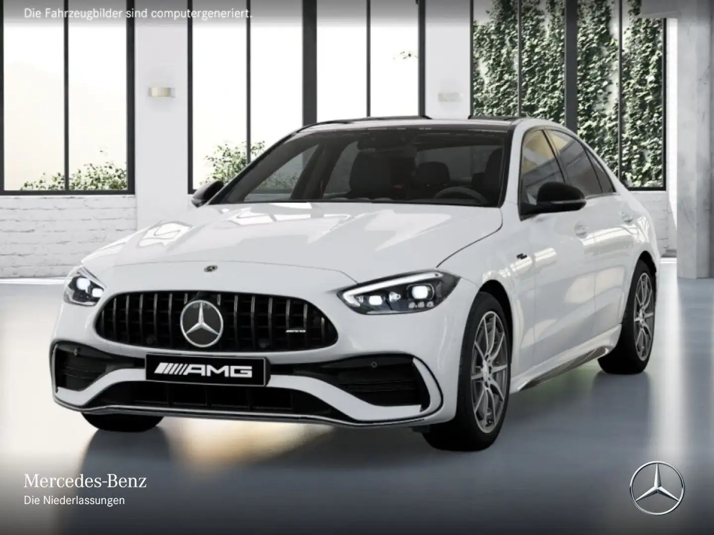 Mercedes-Benz C 43 AMG C 43 4M NIGHT+PANO+360+AHK+BURMESTER+KEYLESS+9G Blanco - 2