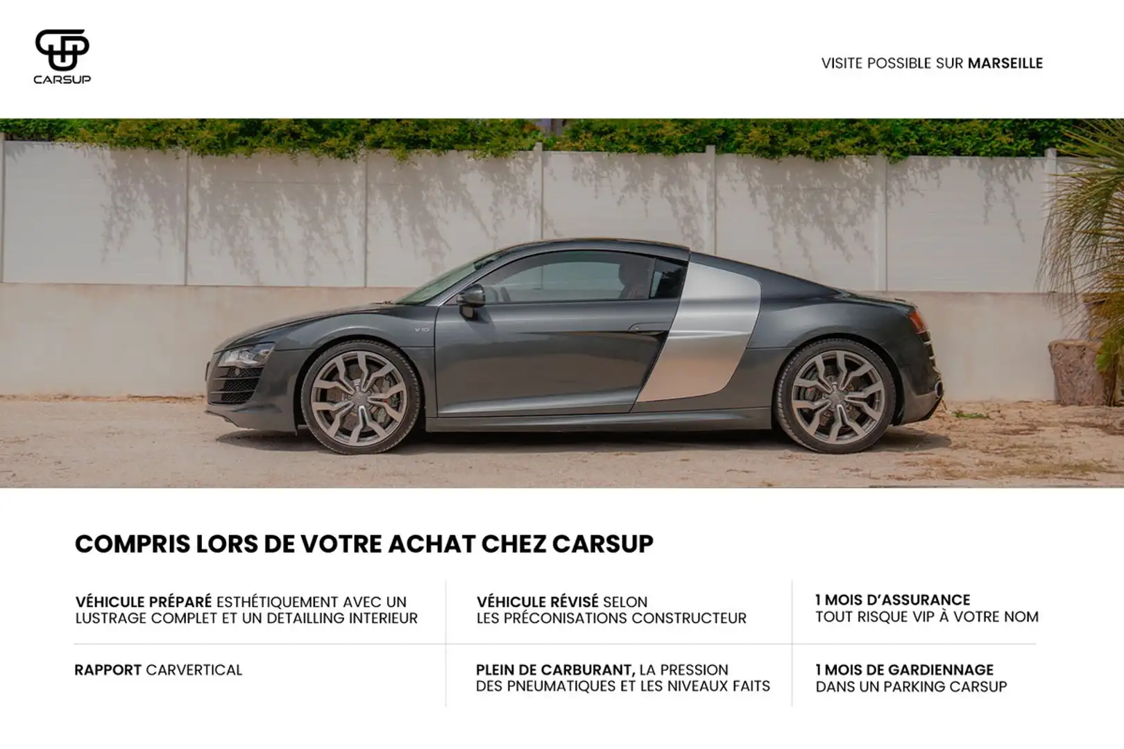 Audi R8 V10 5.2 FSI R-tronic Gris - 2