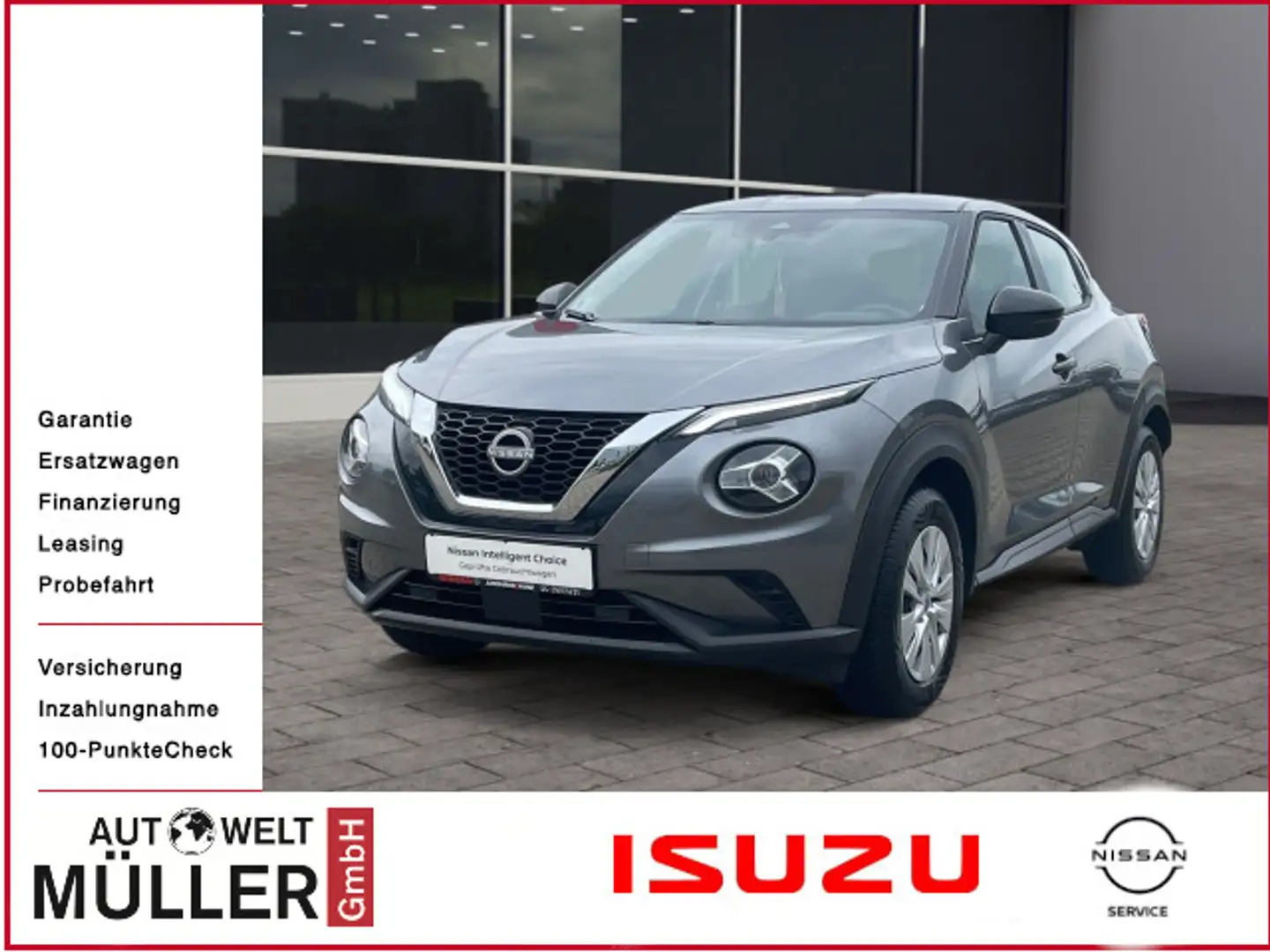 Nissan Juke 1.0 DIG-T 6MT Klima DAB Bluetooth Grau - 1