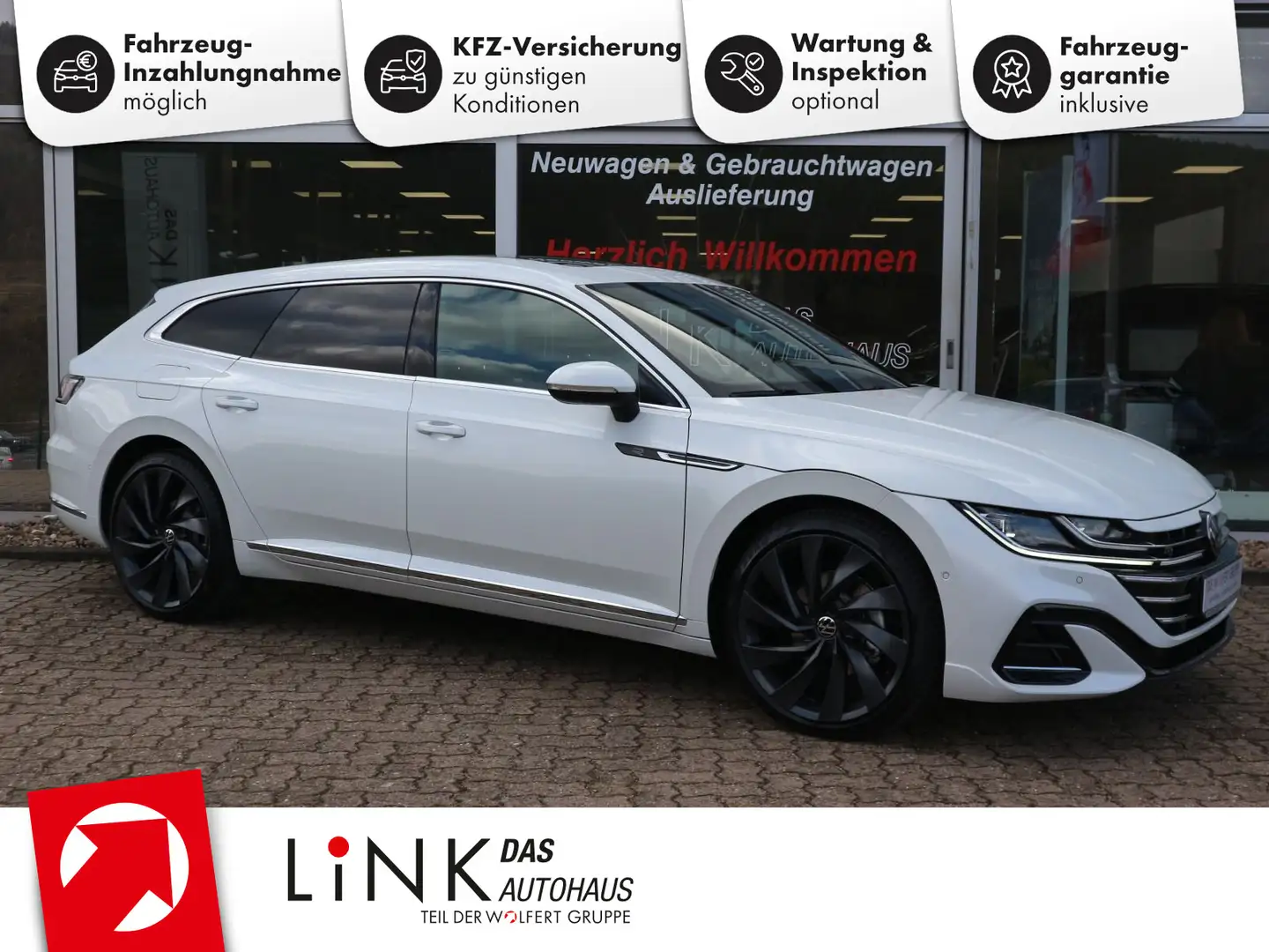 Volkswagen Arteon R-Line 2.0 TDI DSG 4M AHK Weiß - 1