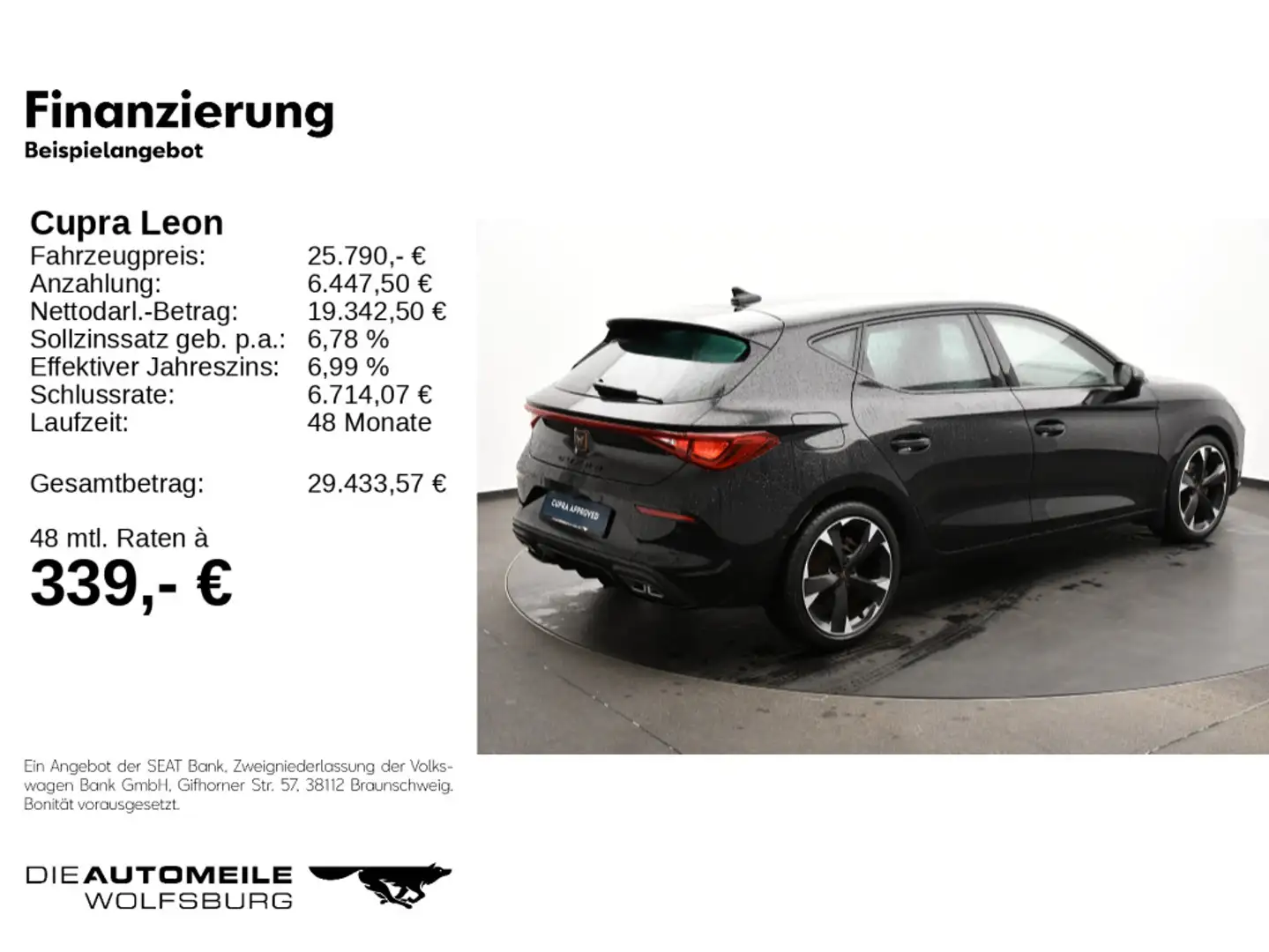 CUPRA Leon 1.5TSI DSG SITZHZ/LED/PDC Schwarz - 2
