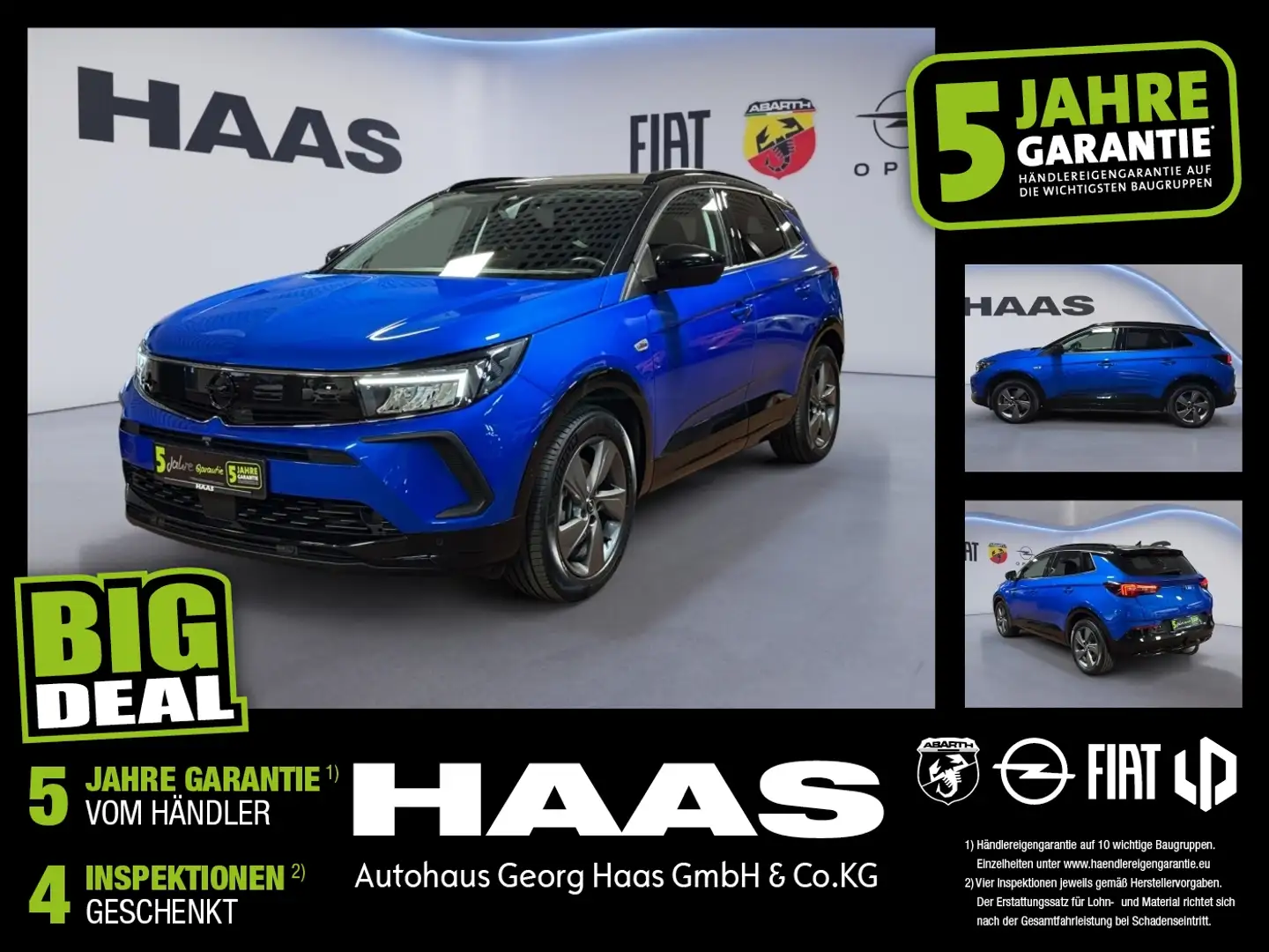 Opel Grandland 1.6 Turbo GS Line Klimaautomatik, Navi. Blau - 1