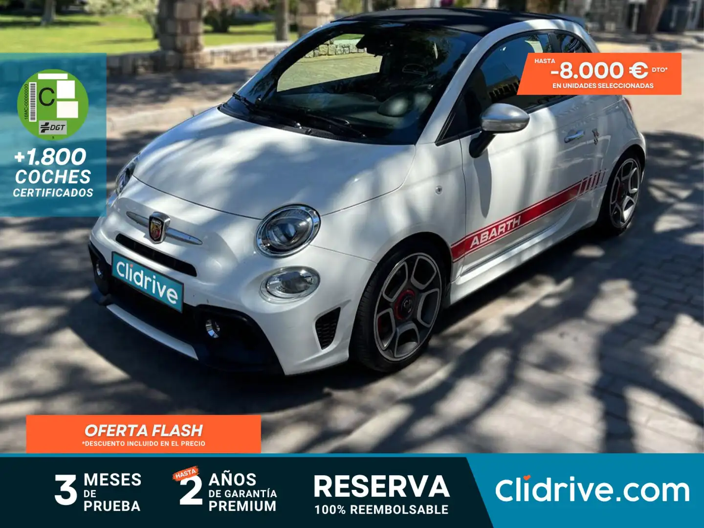 Abarth 595C 1.4T JET TURISMO 160 Blanc - 1