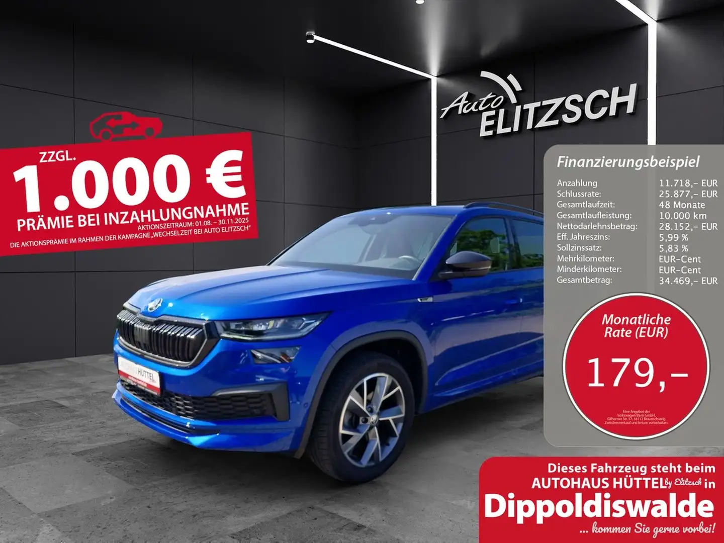 Skoda Kodiaq Sportline 1.5 TSI DSG ACC LED KAMERA Bleu - 1