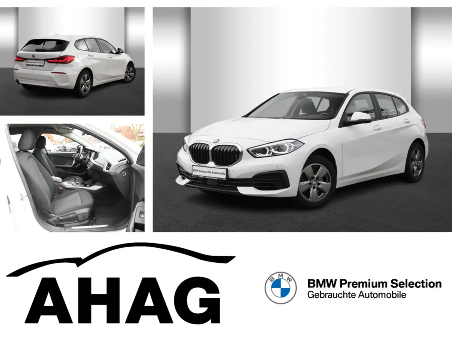 BMW 116 i Aut. Advantage Navi RFK H/K SHZ LHZ LED Weiß - 1