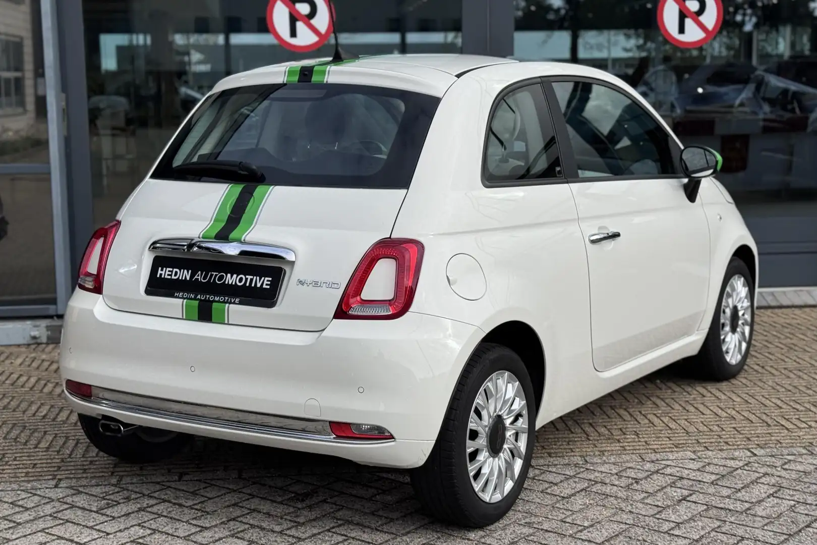 Fiat 500 1.0 Hybrid Lounge | Navigatie | Panoramadak | Airc Blanc - 2