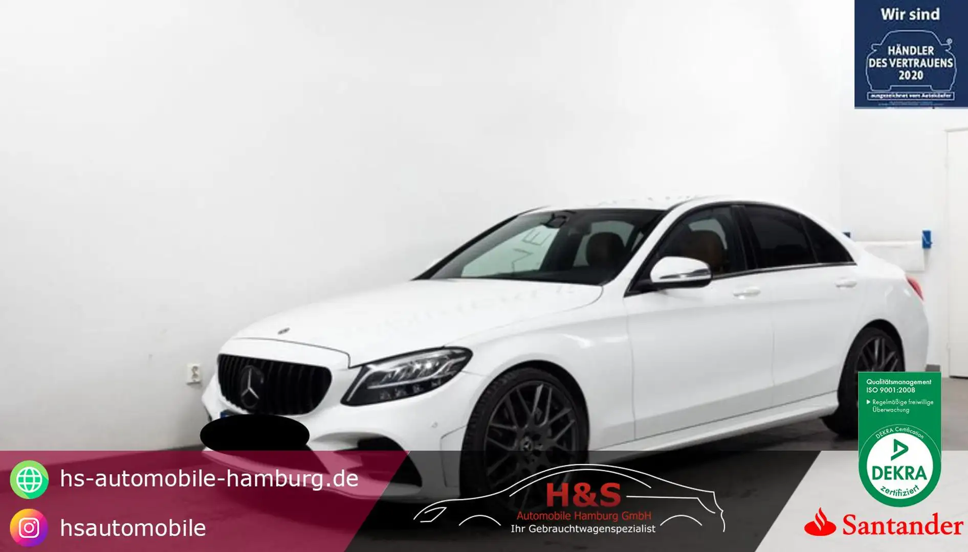 Mercedes-Benz C 300 d 9G-Tronic AMG Line 20"/Burmester/Navi Blanc - 1