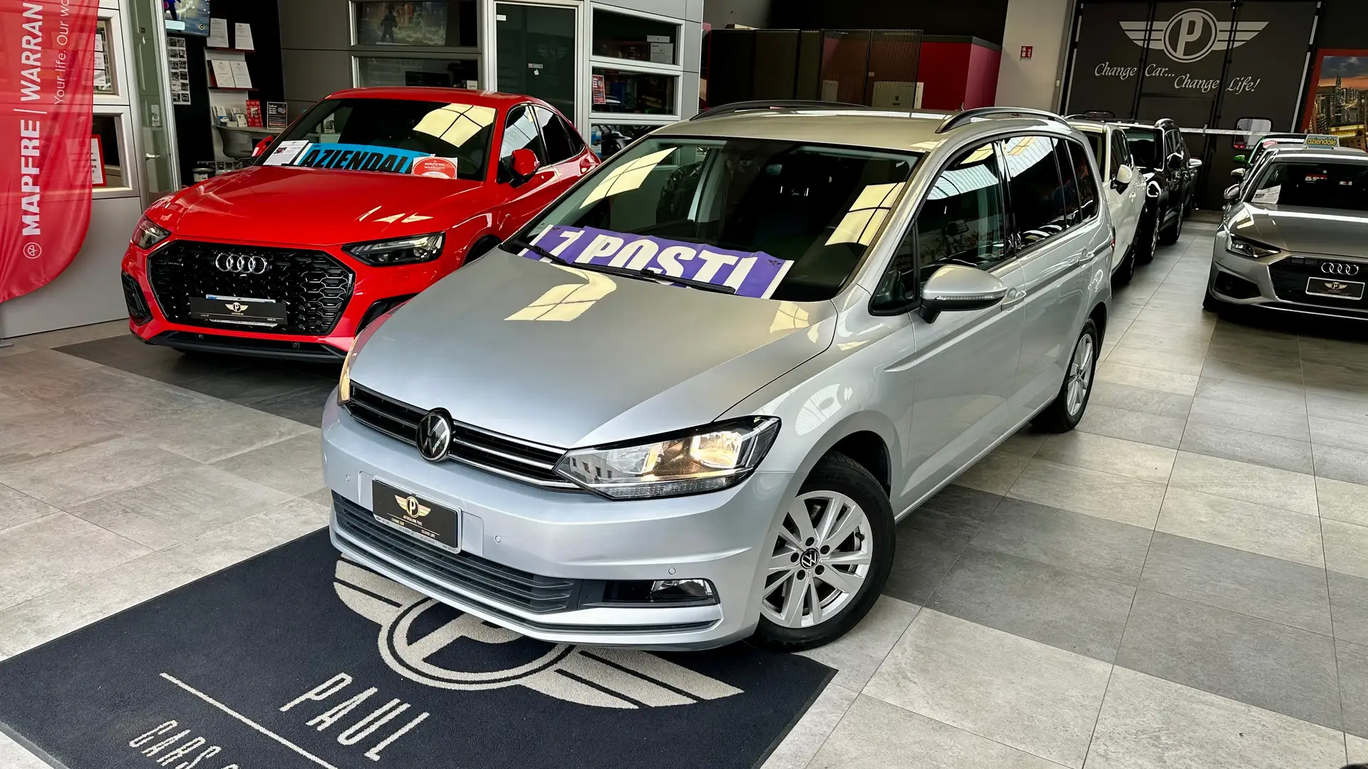 Volkswagen Touran 2.0 TDi 150CV SCR DSG 7posti Business BlueMotion Argento - 1