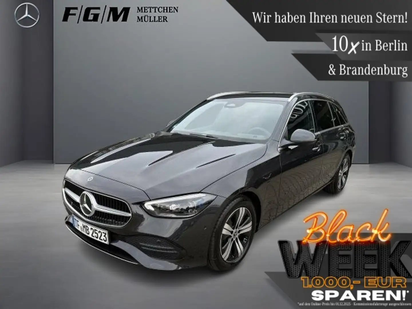Mercedes-Benz C 200 T Avantgarde DigiLight|TWA|AHK|Sitzhz|AHK Grau - 1