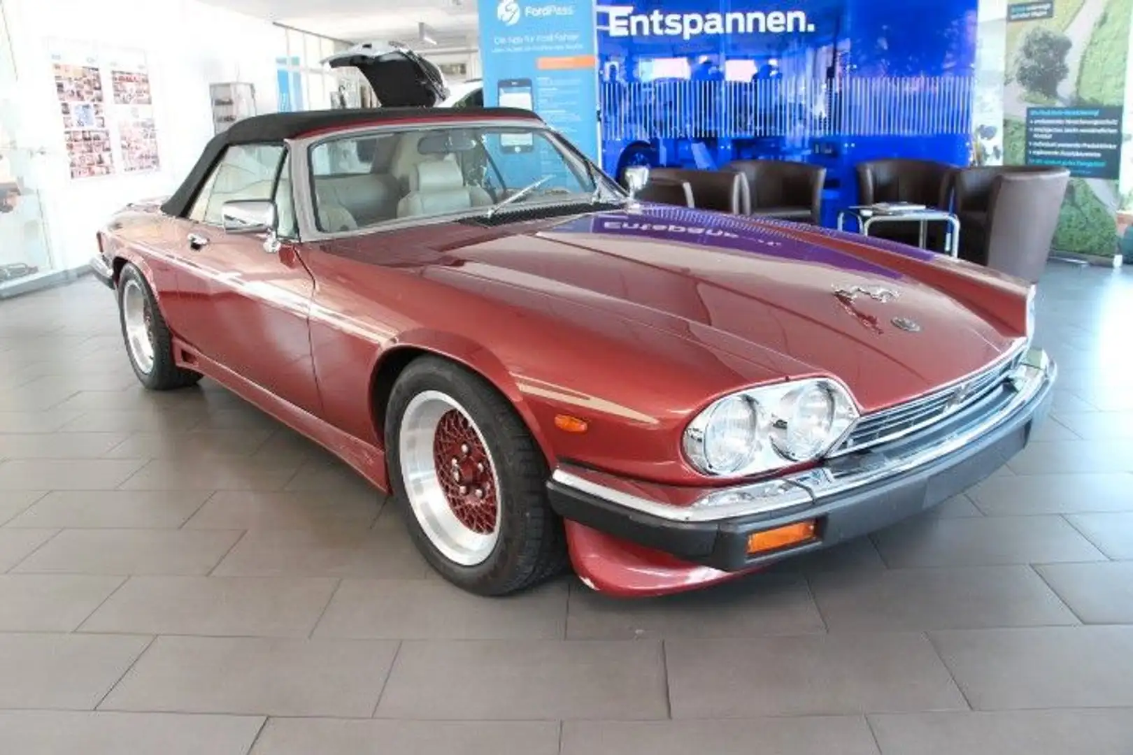 Jaguar XJS V12 5,3l Cabrio*1.HAND*AUTOMATIK*LEDER*H-Ken Roşu - 2