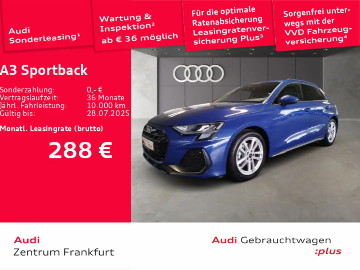 Audi A3 30 TFSI S tronic S line Navi DAB VC Blau - 1