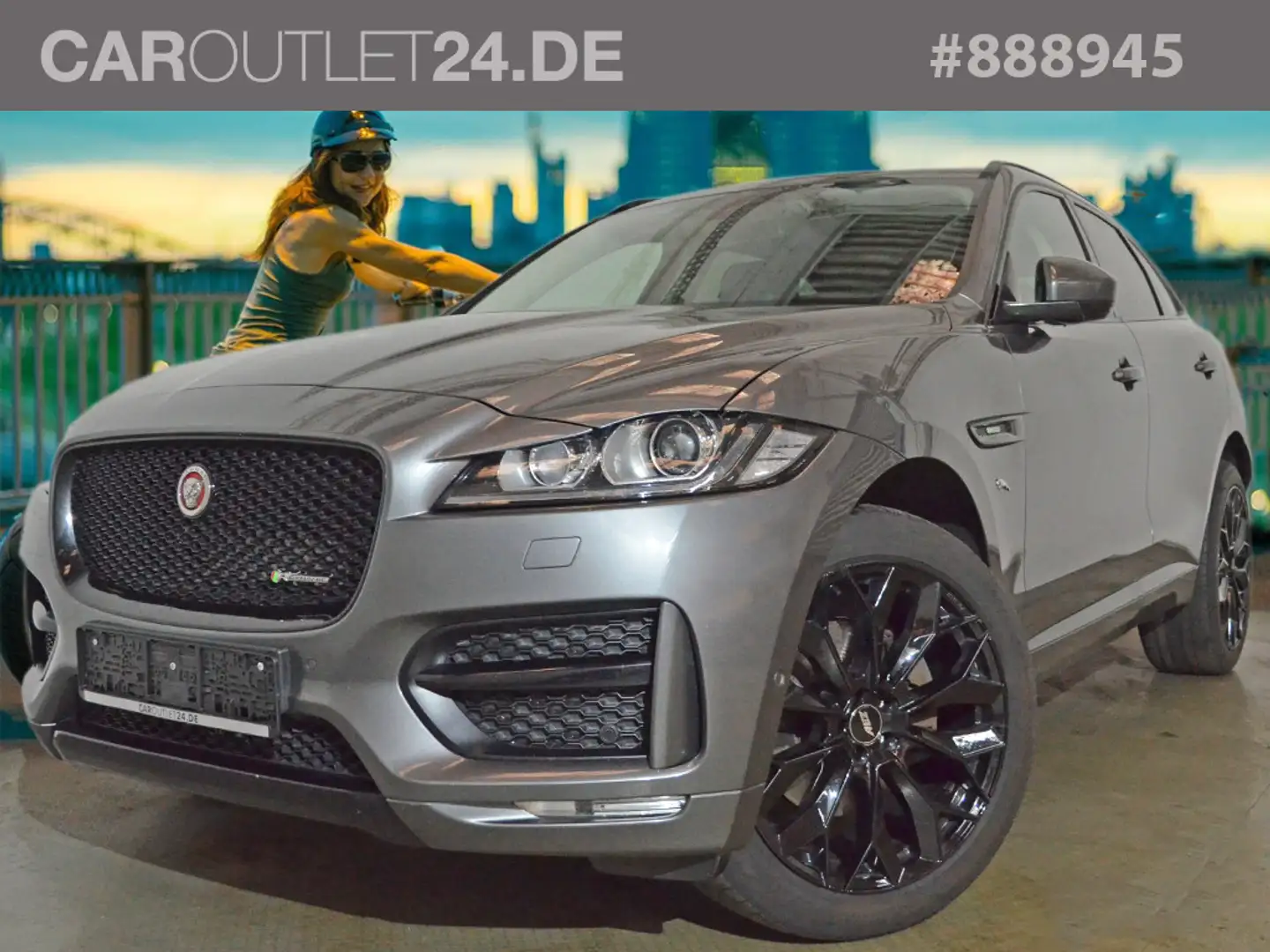 Jaguar F-Pace BlackPack 3,0d AWD *21Zoll Pano* Grau - 1