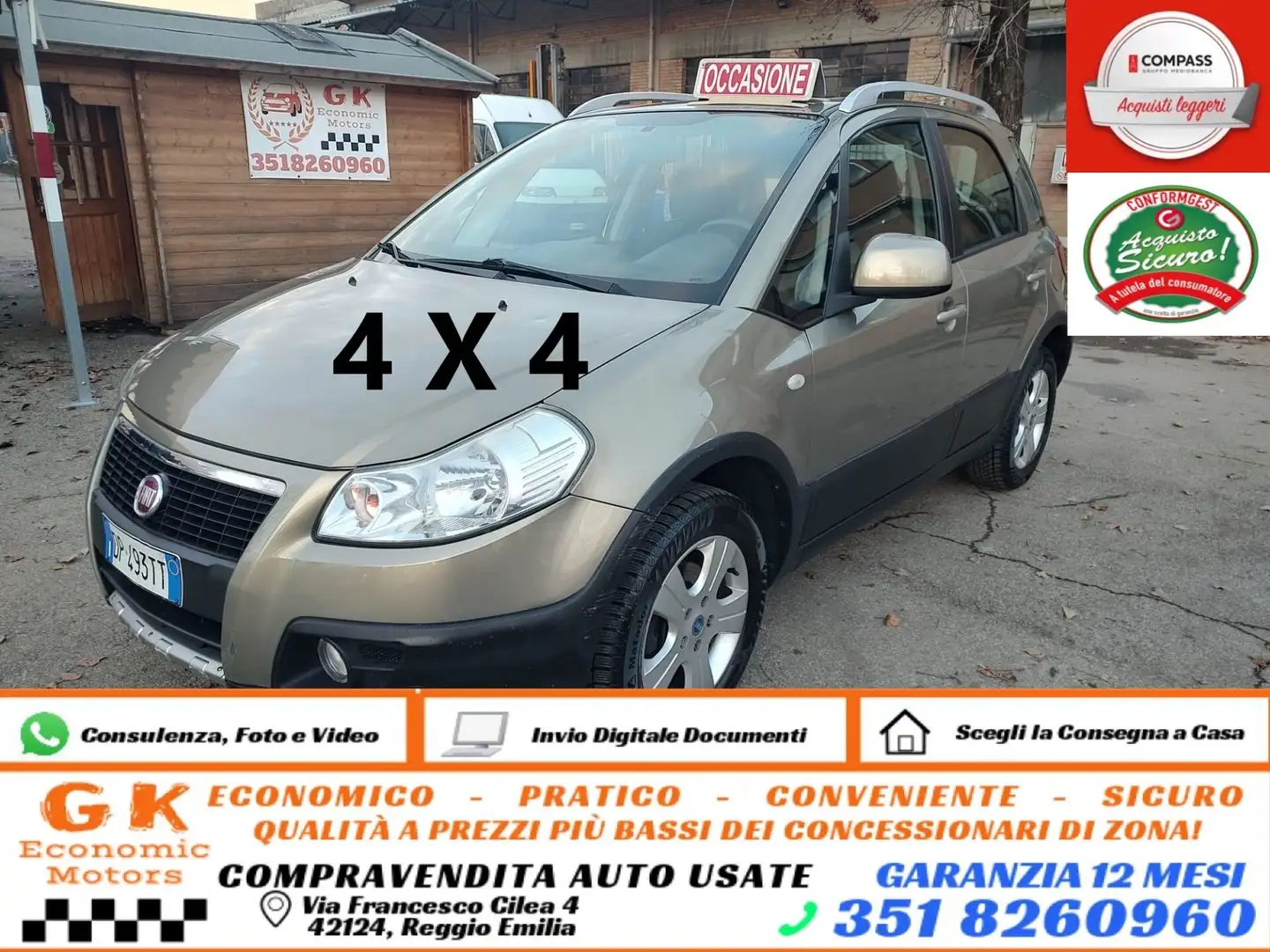 Fiat Sedici 1.6 16V 4x4 Experience, GARANZIA L.12 MESI siva - 1