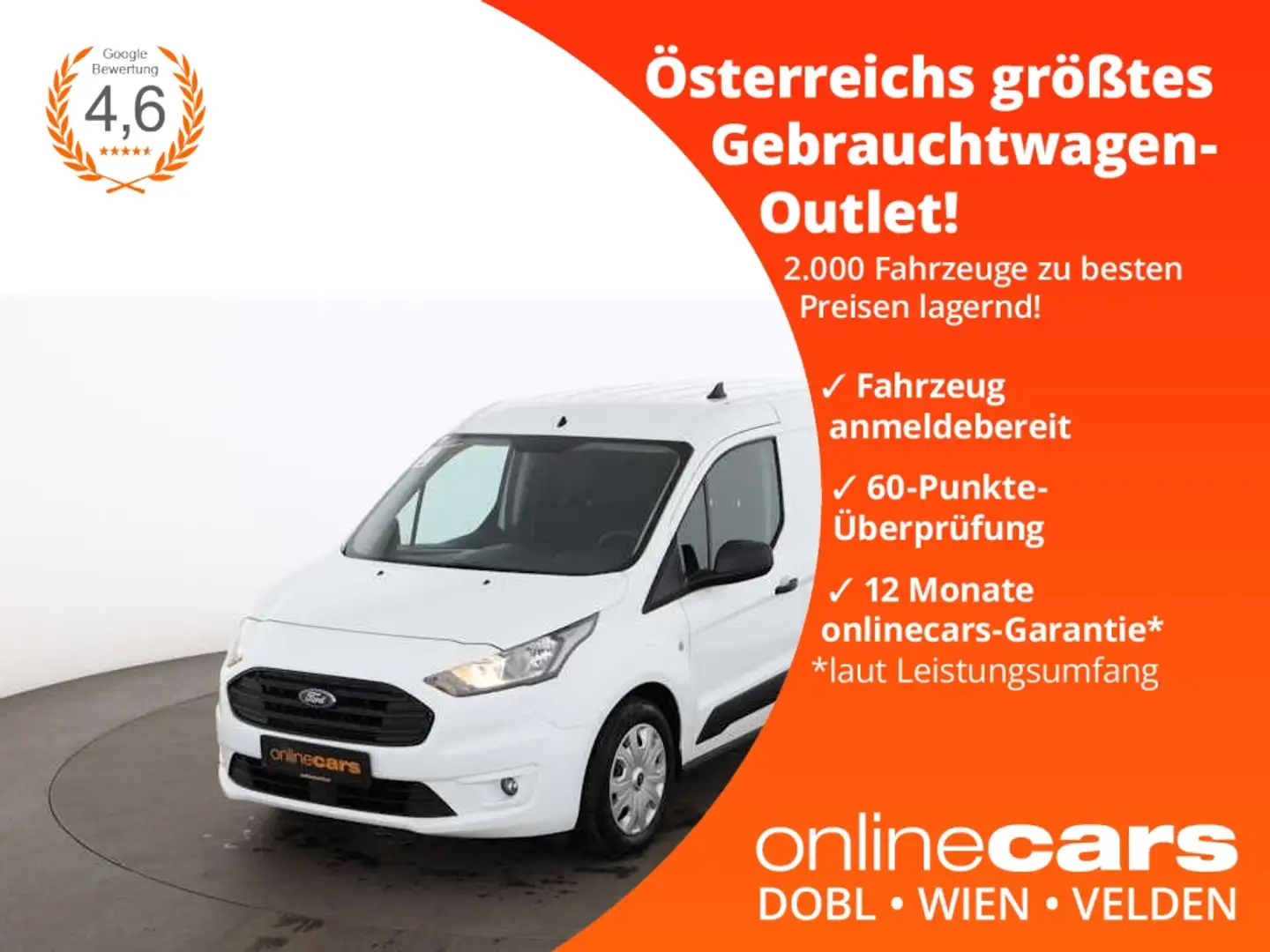 Ford Transit Connect L1 1.5 Ecoblue Trend 3-SITZ KLIMA Weiß - 1