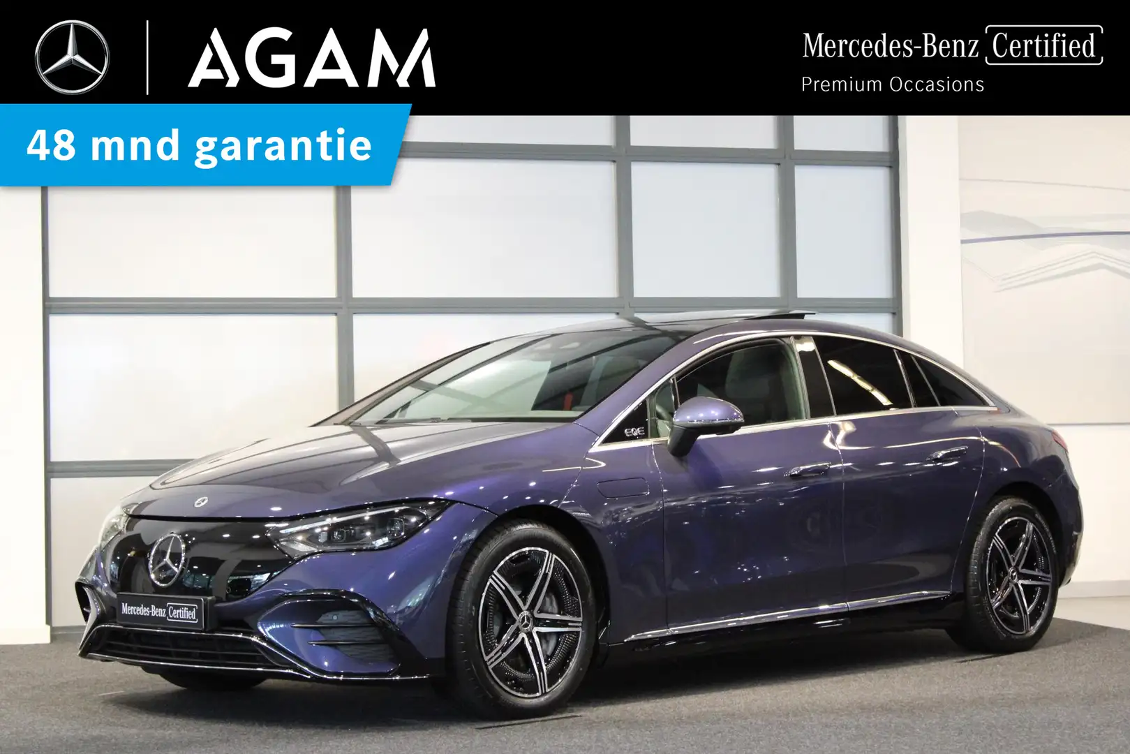 Mercedes-Benz EQE 350 Limousine AMG-Line 89 kWh Panorama dak | Achterasb Blauw - 1