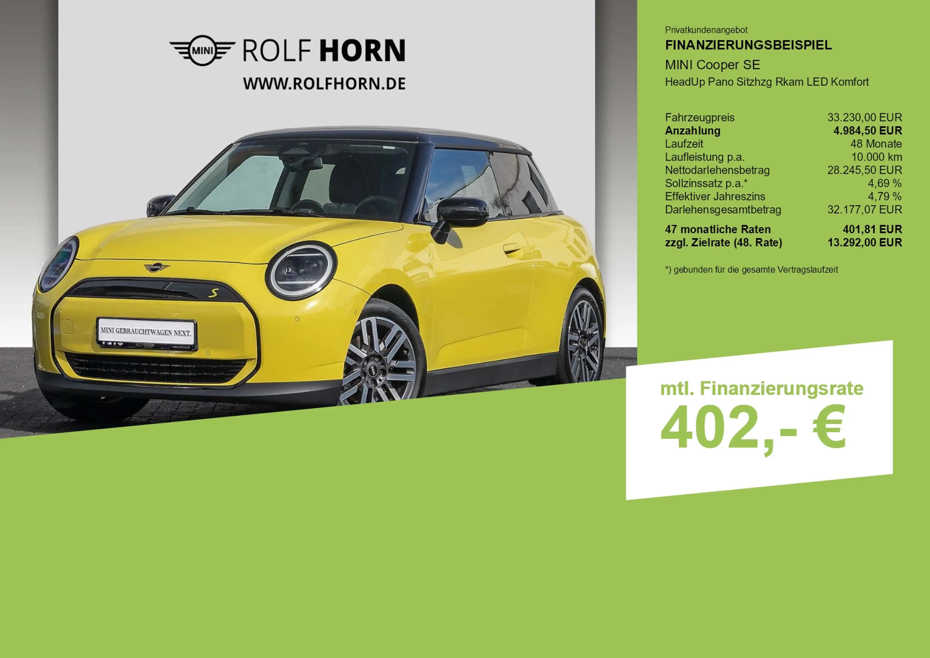 MINI Cooper SE HeadUp Pano Sitzhzg Rkam LED Komfort — photo 3