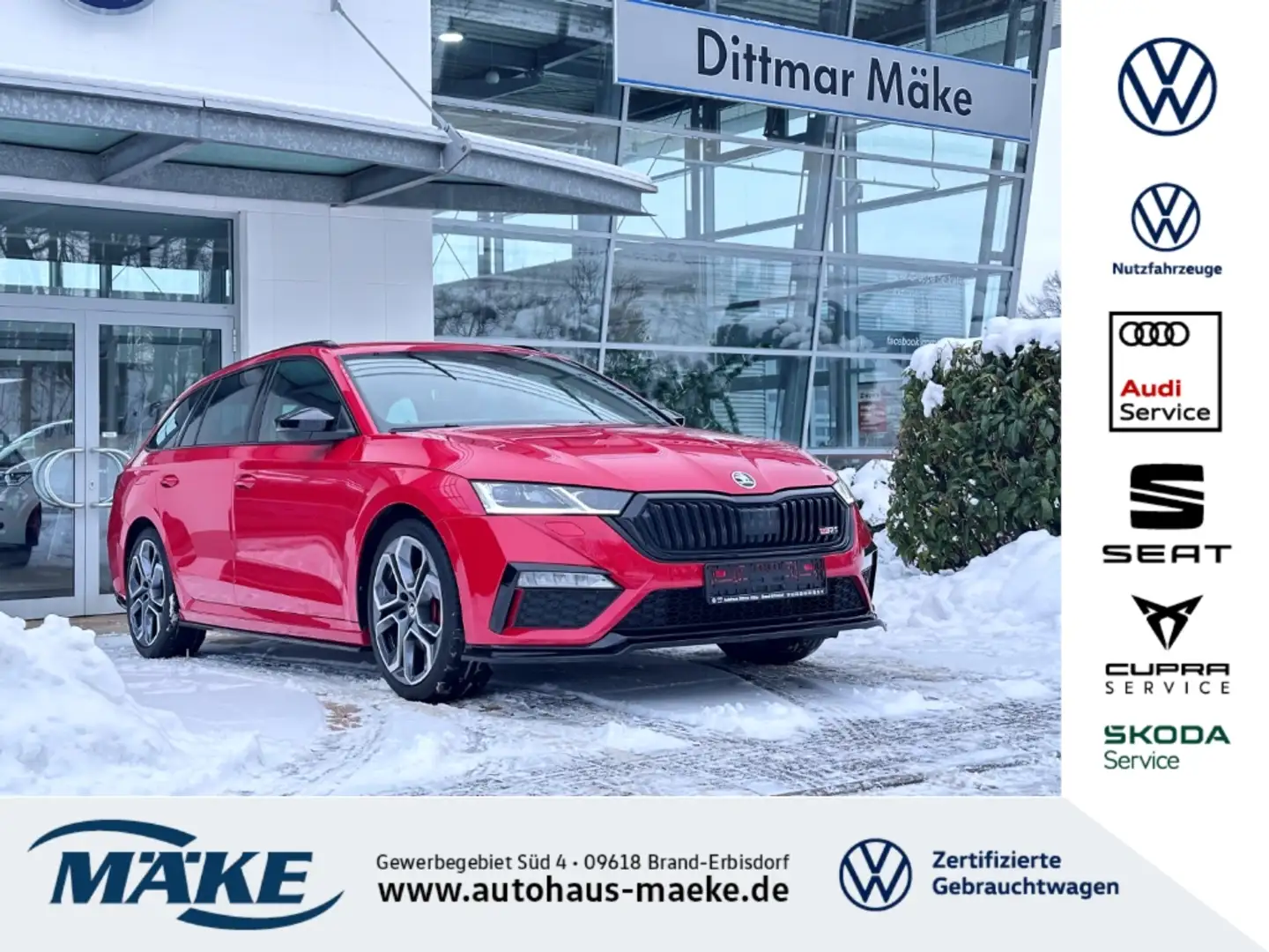 Skoda Octavia Combi RS Edition 2.0TDI DSG 4x4 RIEGER NAV ACC STD Rot - 1