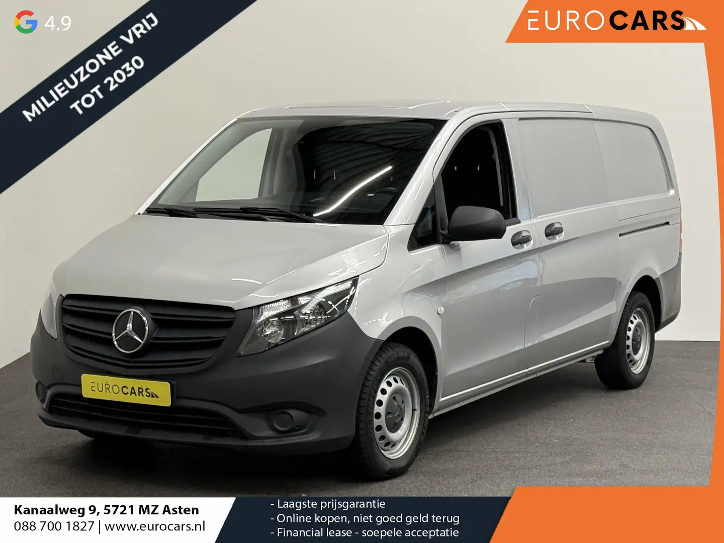 Mercedes-Benz Vito 114 CDI 136 pk Lang Automaat Trekhaak 3-zits Adapt Zilver - 1