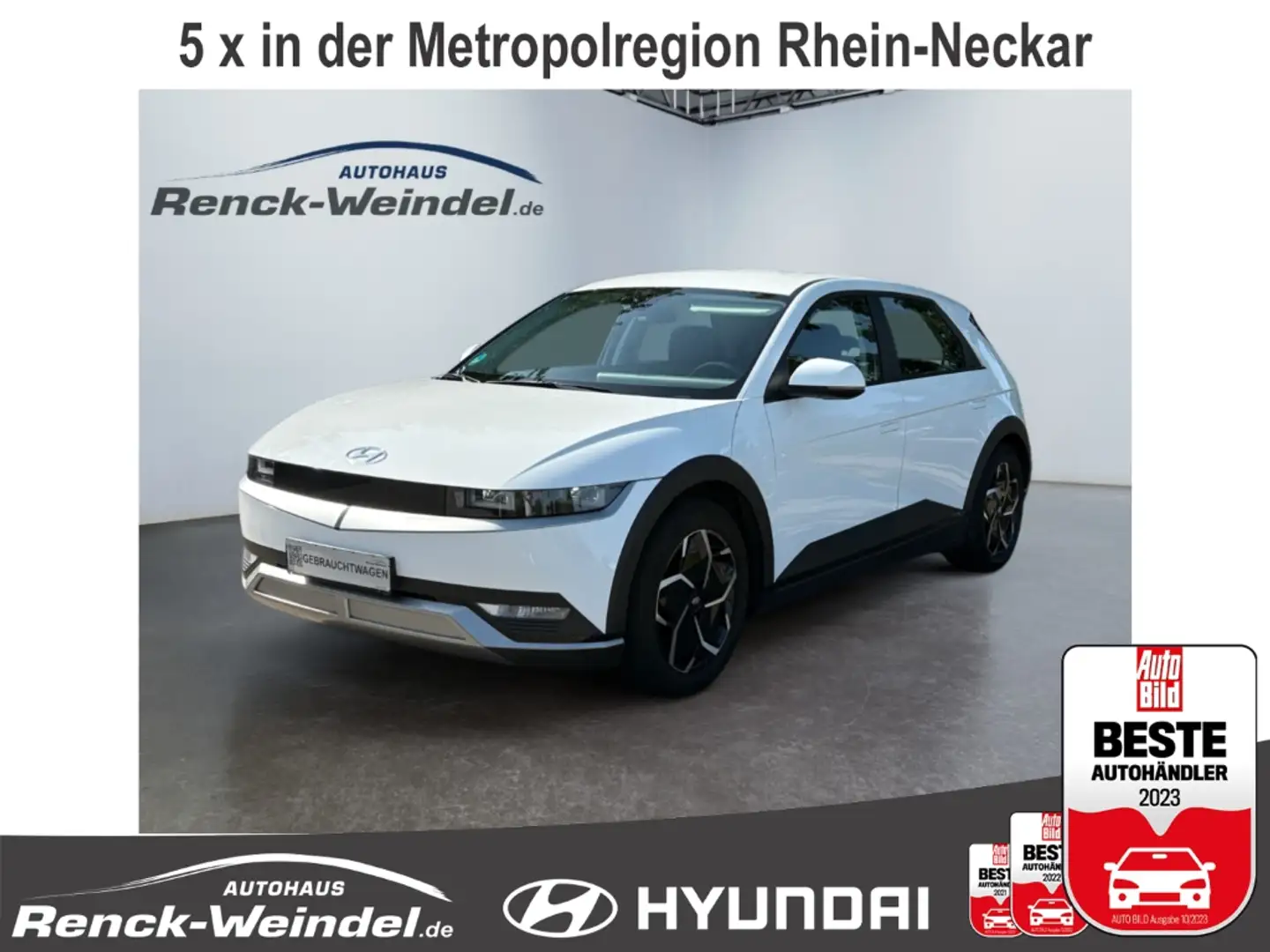 Hyundai IONIQ 5 Navi LED Scheinwerferreg. ACC Apple CarPlay Androi Blanc - 1