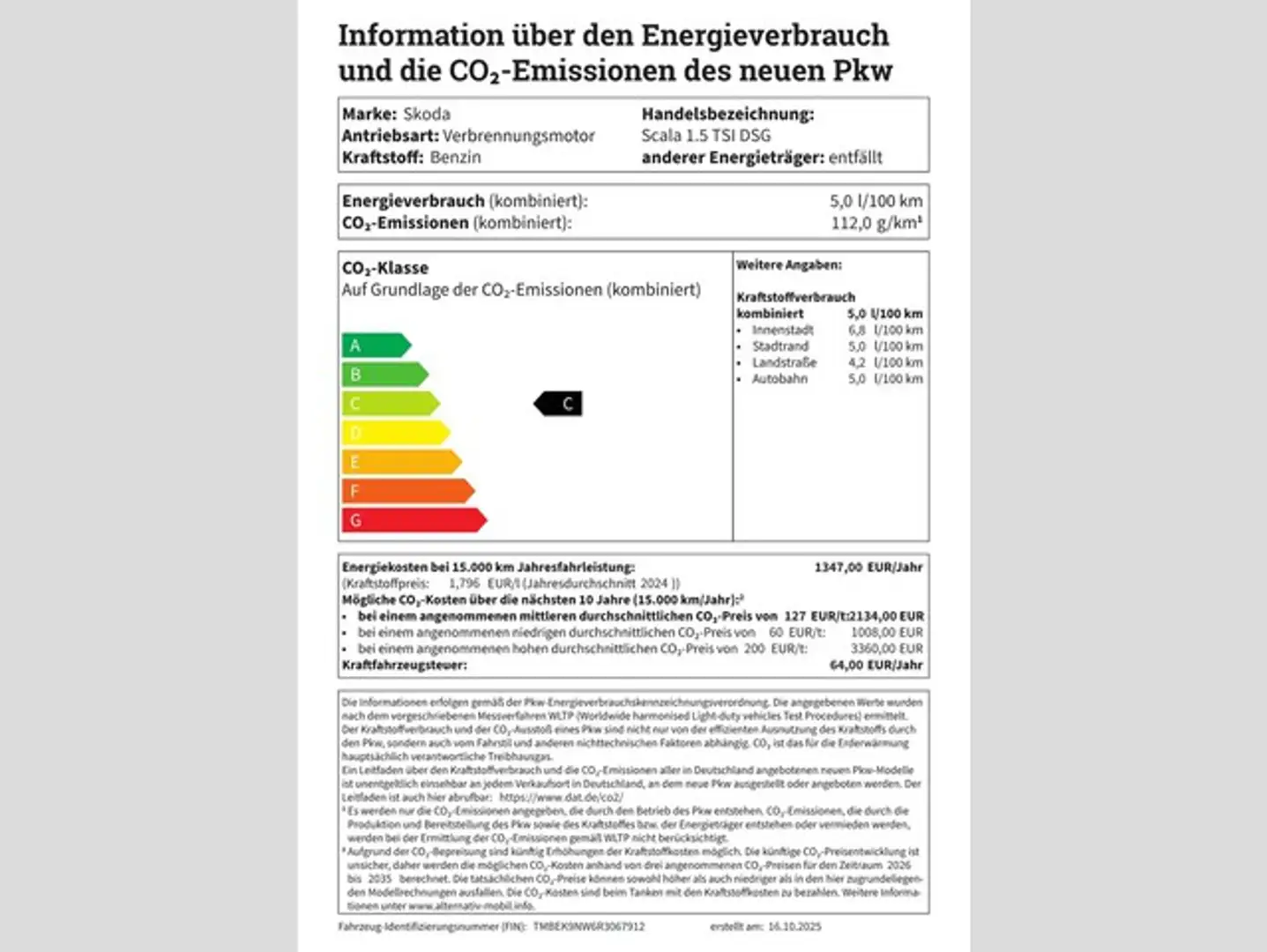 Skoda Scala 1.5 TSI DSG Selection ACC/VIRTUAL/LED Argent - 2