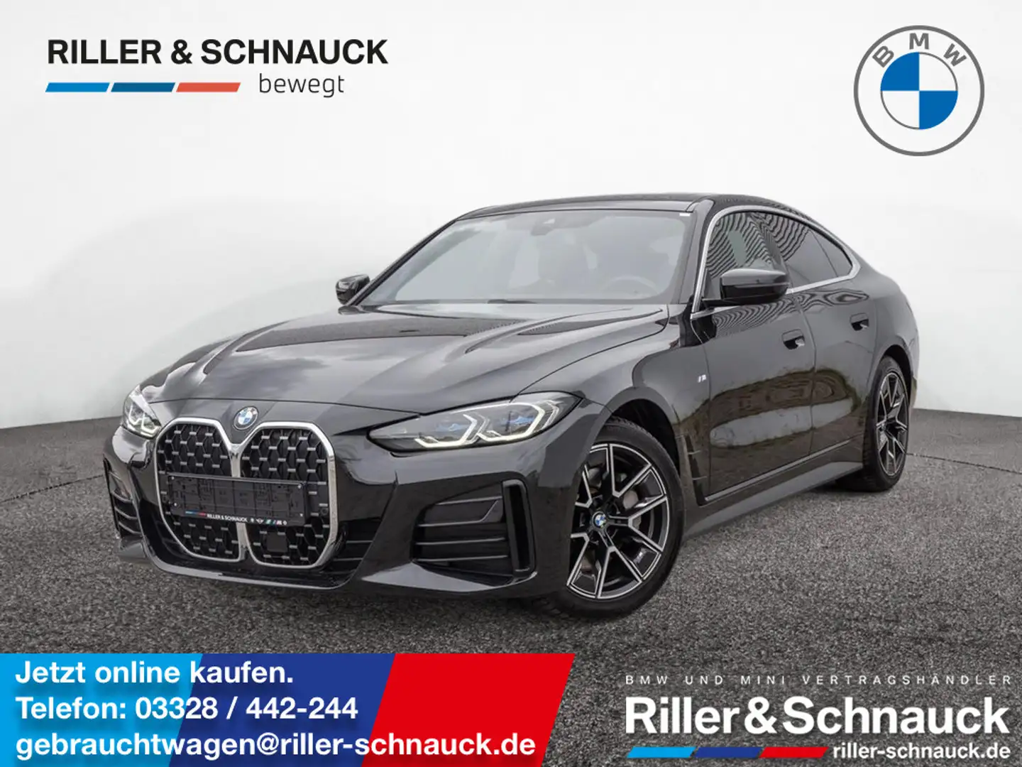 BMW 430 i Gran Coupe M-Sport LASER+ACC+eGSD+MEM+KE Schwarz - 1