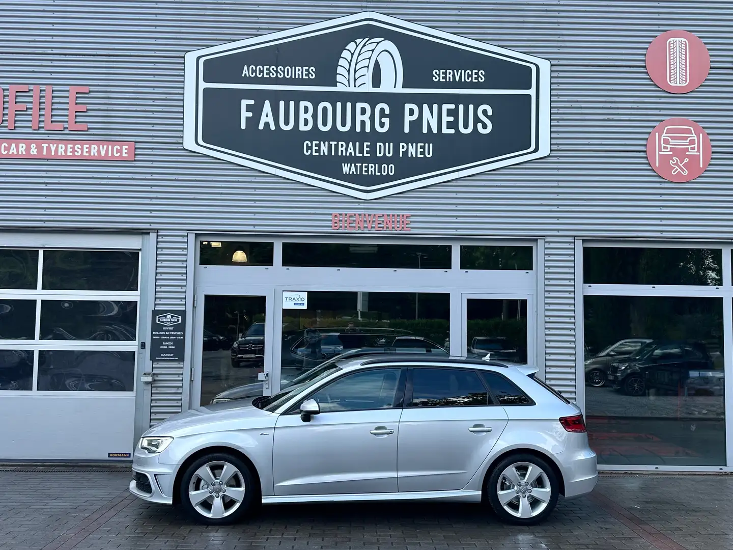 Audi A3 *S-LINE*B/O-HIFI*HISTORIQ-100%*KEYLESS*NAVIGATION* Argent - 2