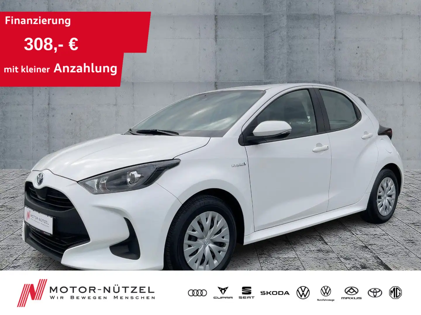 Toyota Yaris 1.5 VVT-iE Hybrid BUSINESS ACC+NAV+APP+SHZ Weiß - 1