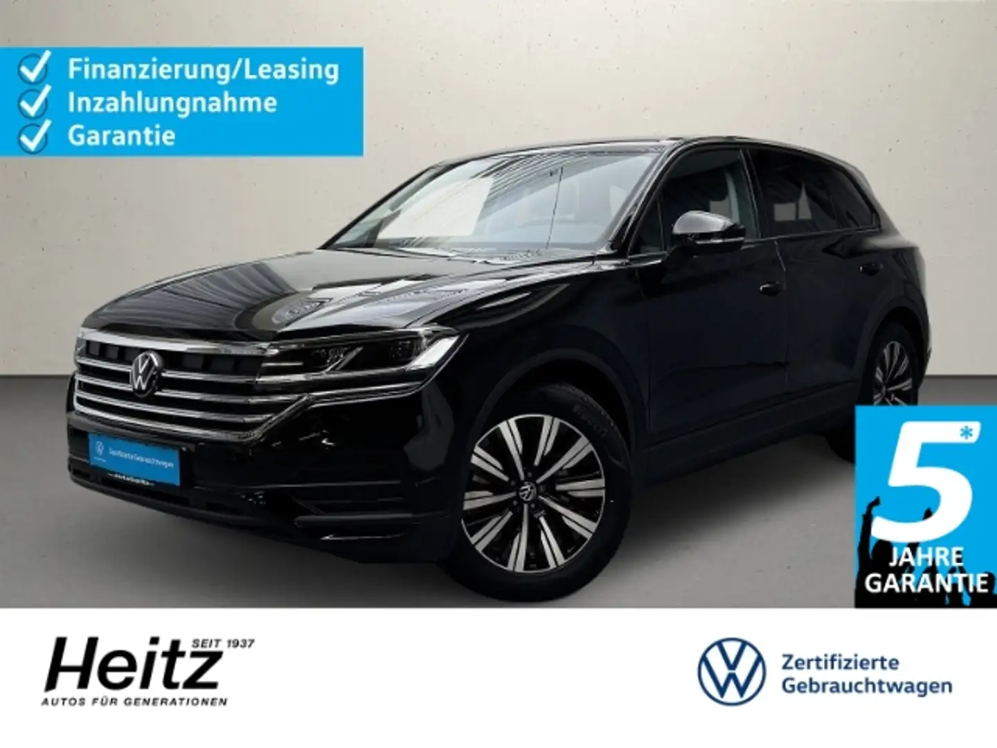 Volkswagen Touareg V6 TDI 4MOTION Tiptronic AHK 5J Garantie Negru - 1