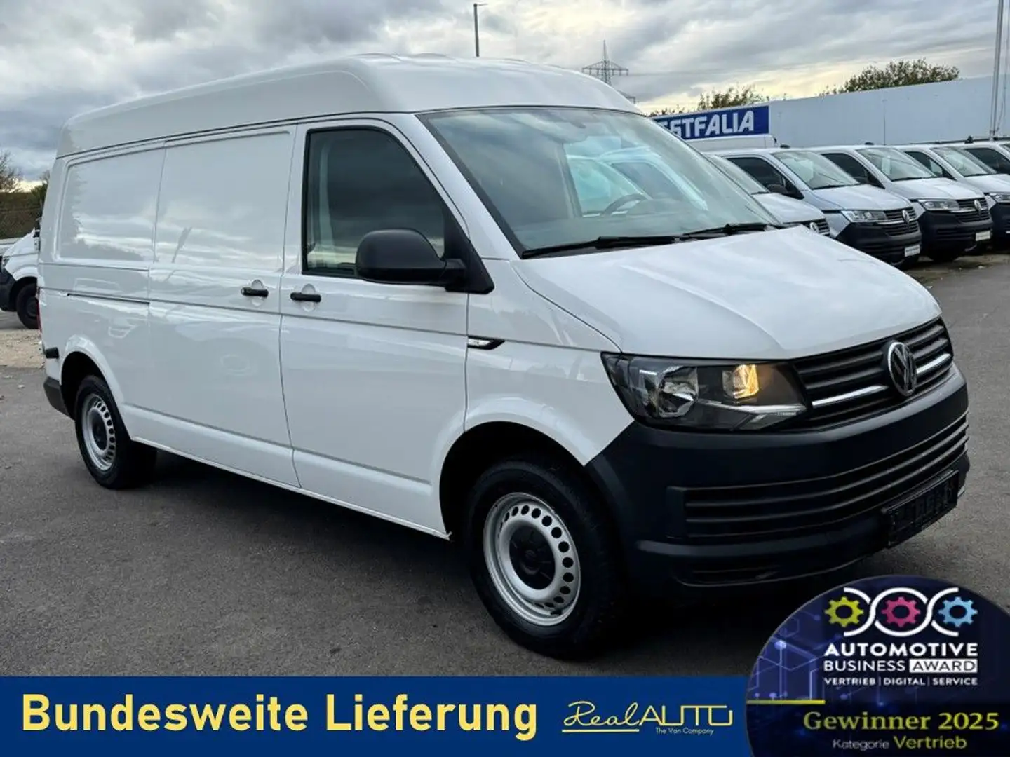 Volkswagen T6 Transporter Kasten TDI LR Hoch Klima*Tempomat Weiß - 1