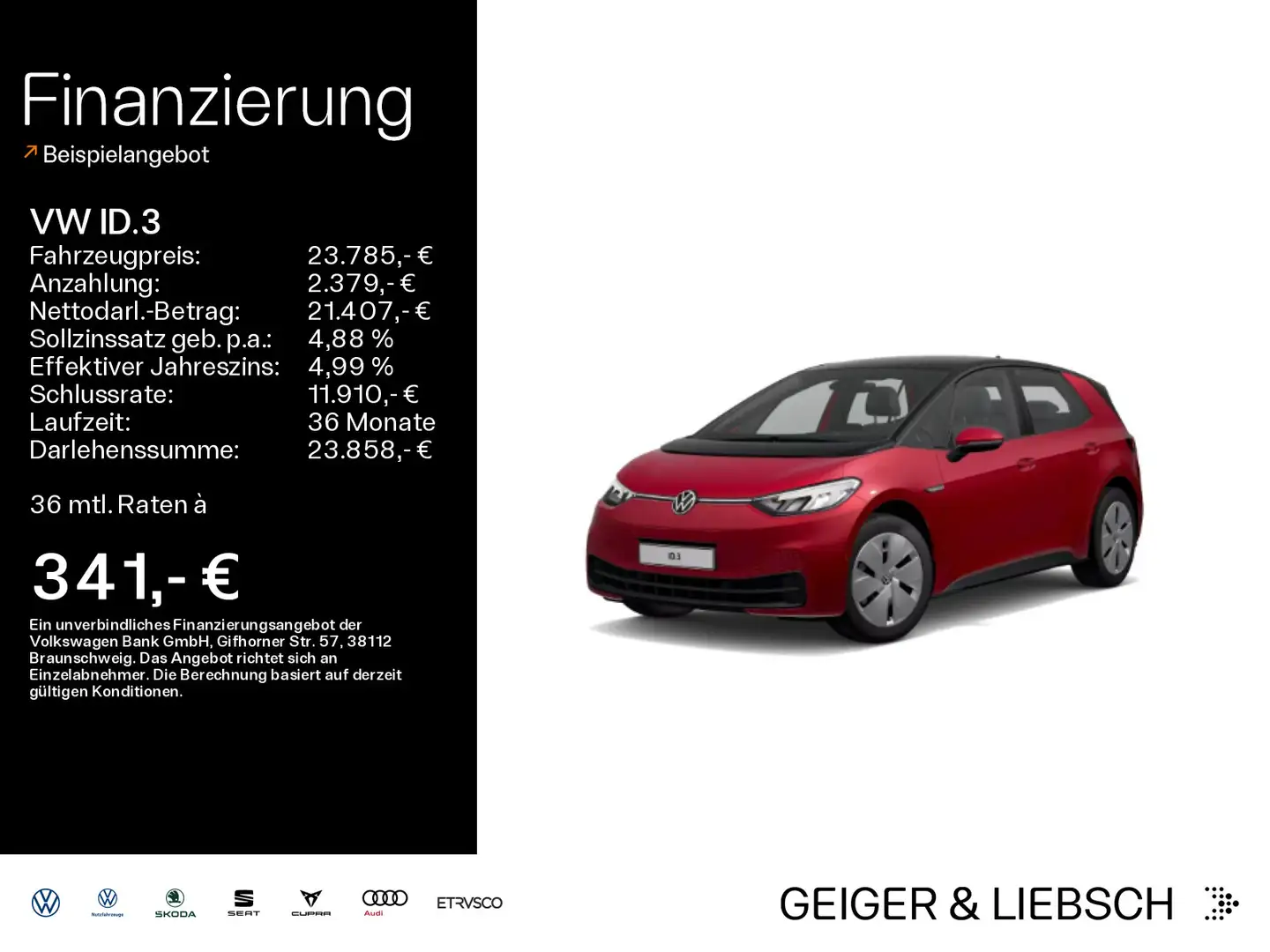 Volkswagen ID.3 Pro Performance Navi Pro+HUD Rouge - 1