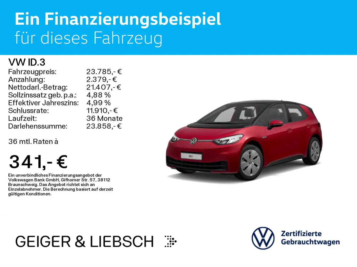 Volkswagen ID.3 Pro Performance Navi Pro+HUD Rouge - 2